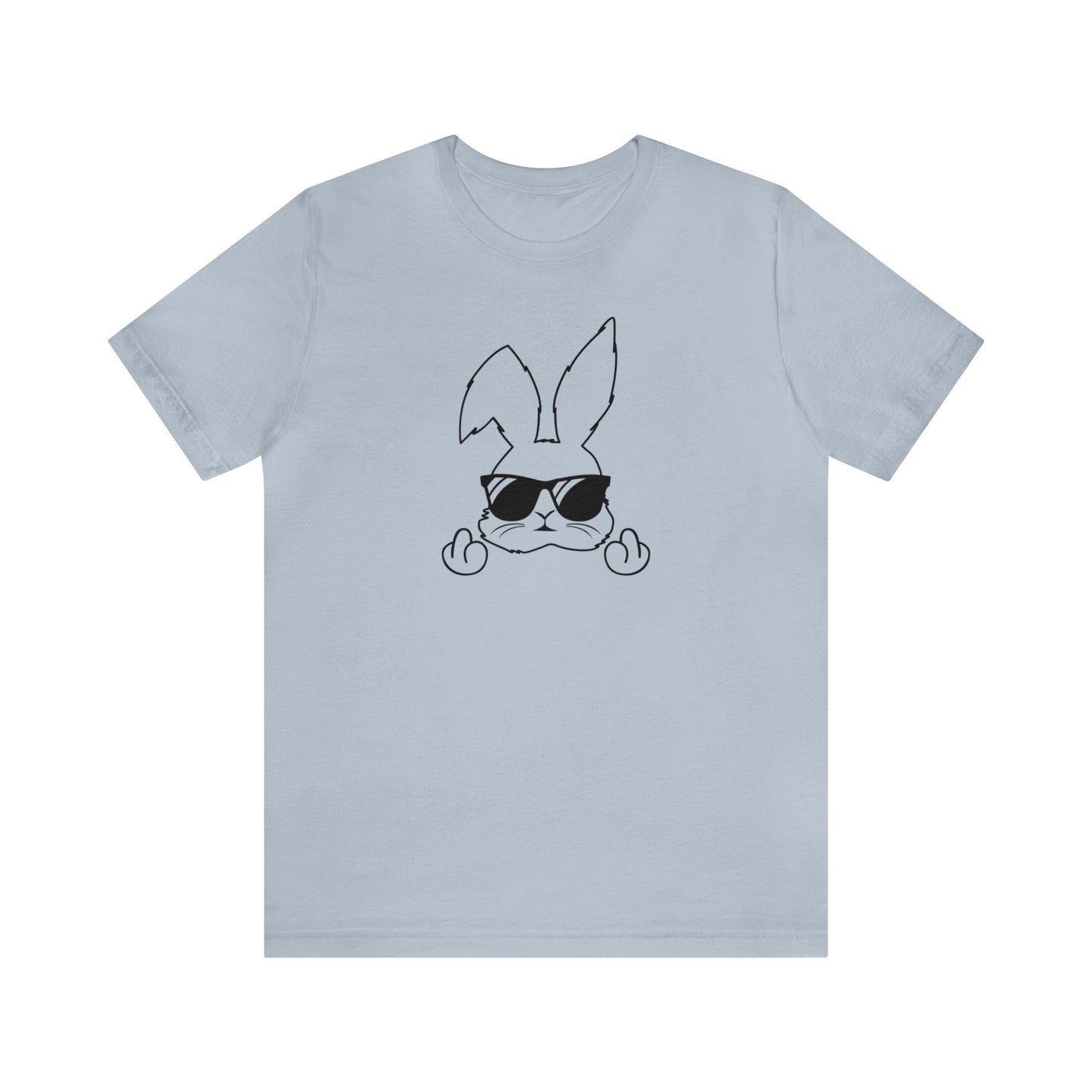 Flipping Bunny Print Jersey Short Sleeve Tee