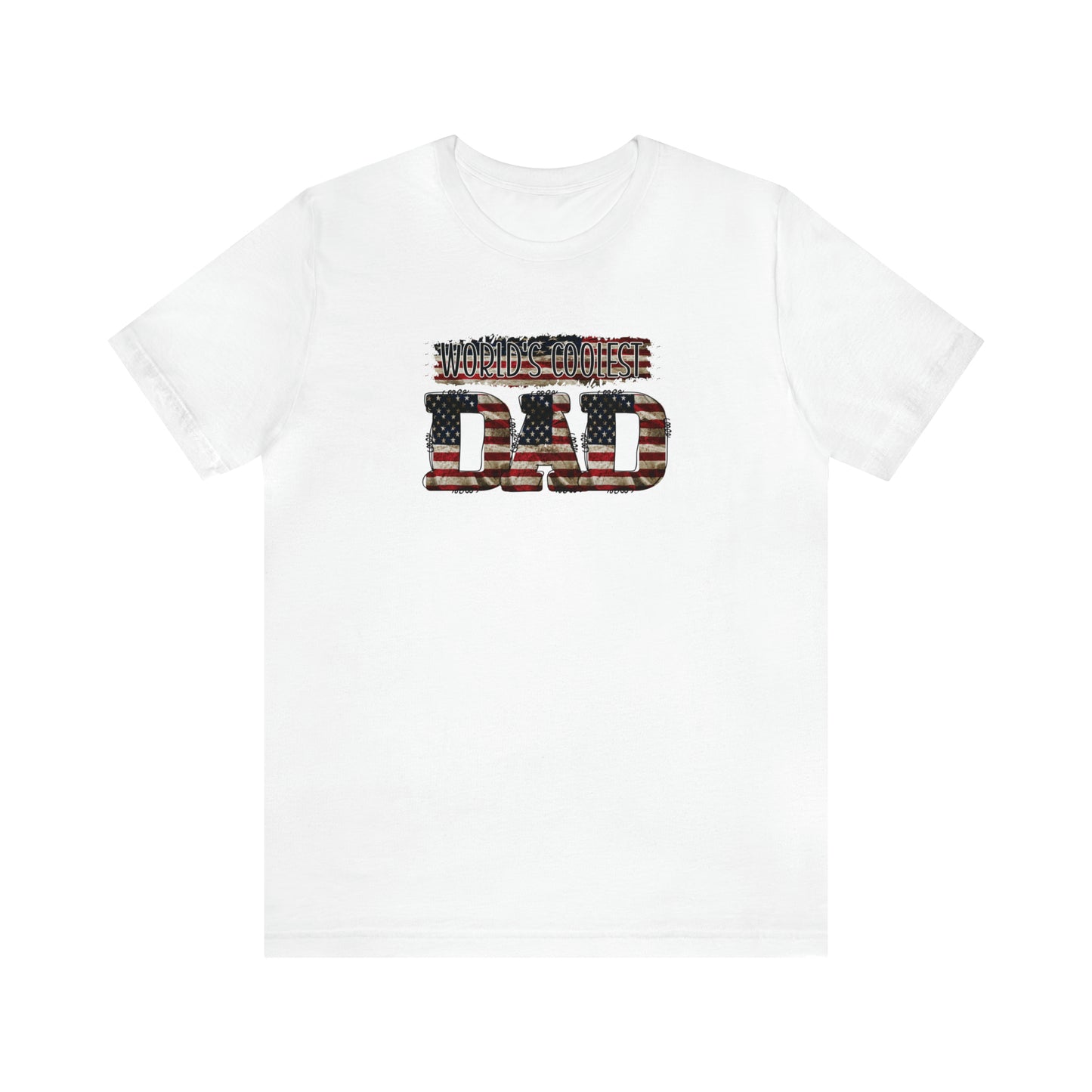 Worlds Coolest Dad Print Jersey Short Sleeve Tee