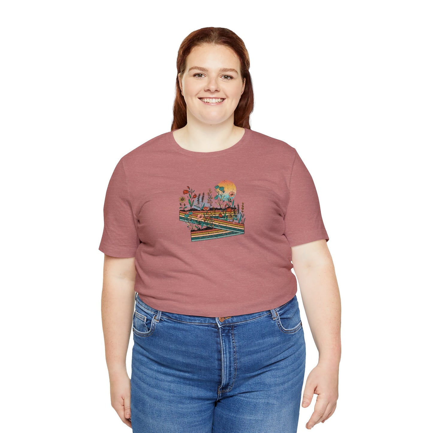 Retro Highway Print Jersey Short Sleeve Tee