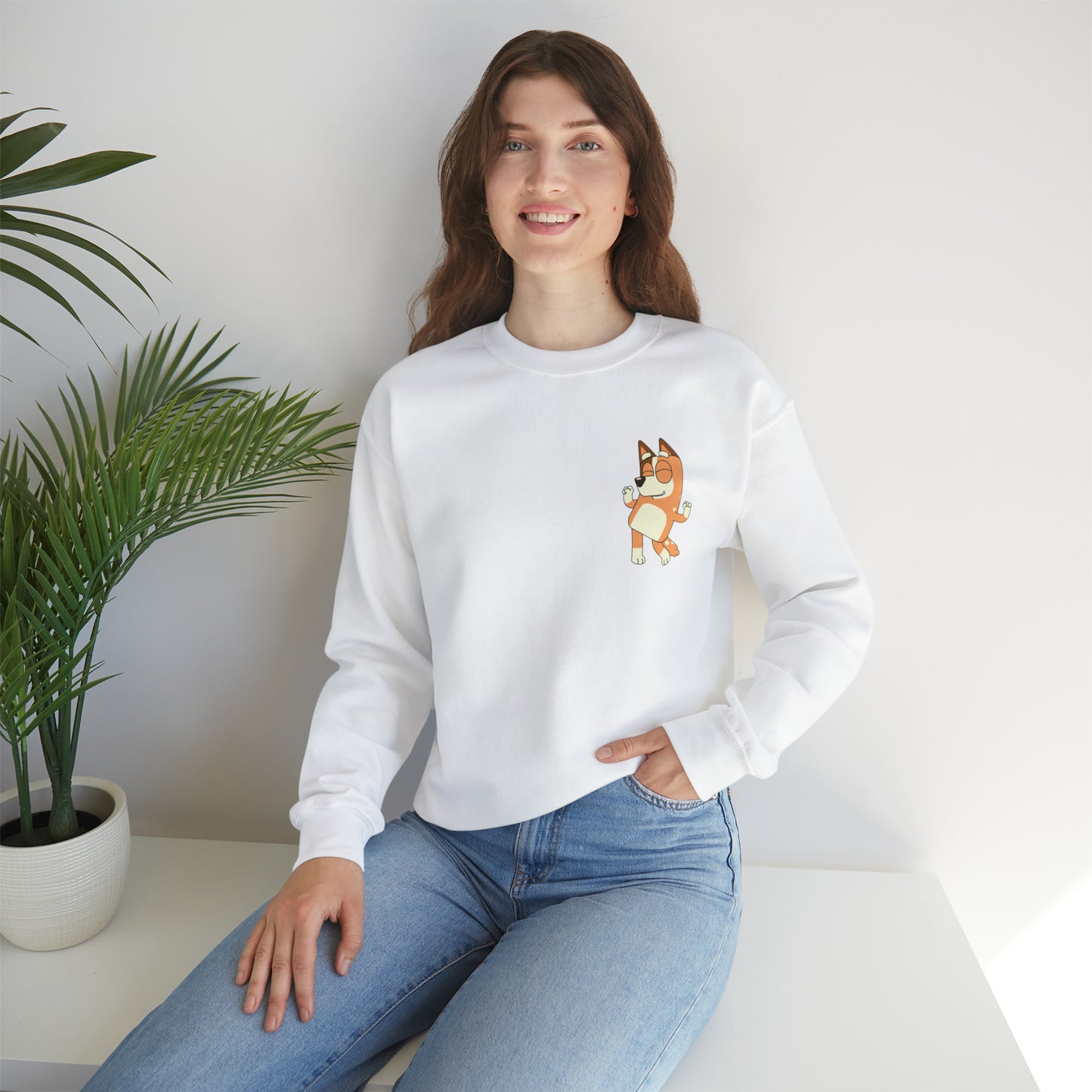 Cool Moms Club Bluey Print, Unisex Heavy Blend™ Crewneck Sweatshirt