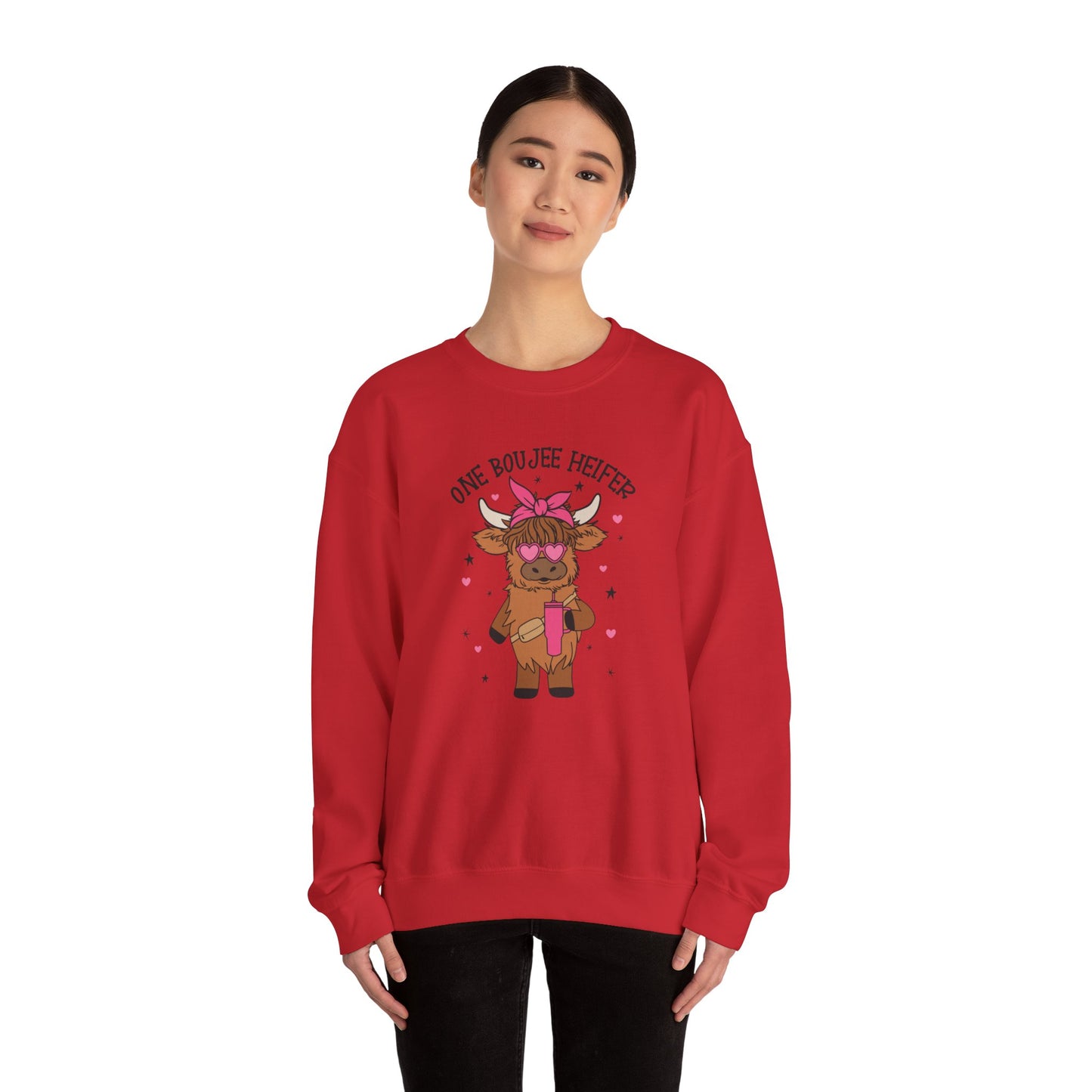 One Bougie Heifer, Unisex Heavy Blend™ Crewneck Sweatshirt