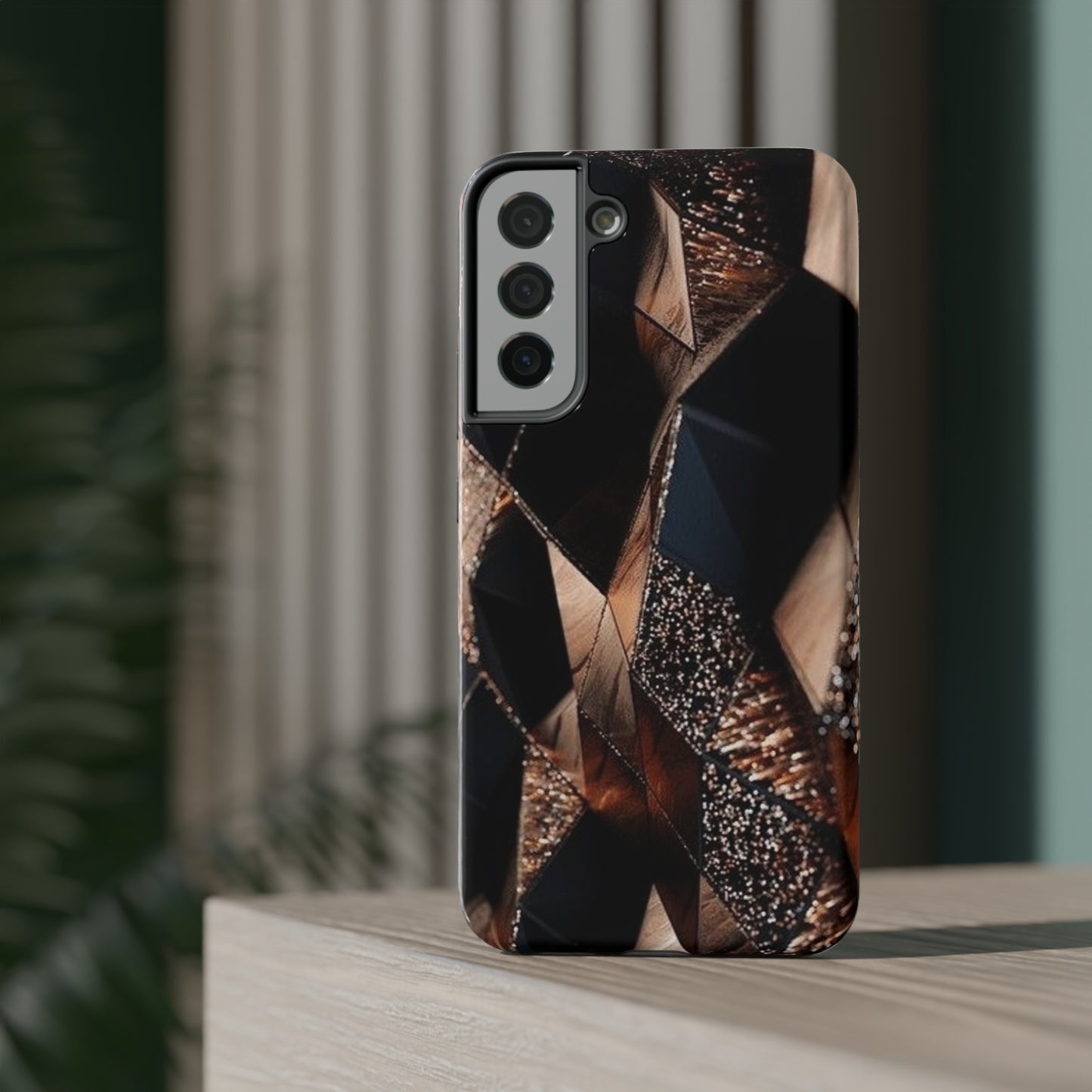 Black/Gold Print Impact-Resistant Cases
