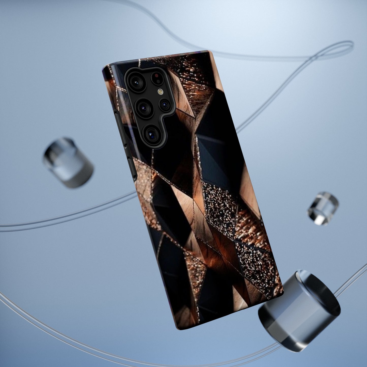 Black/Gold Print Impact-Resistant Cases