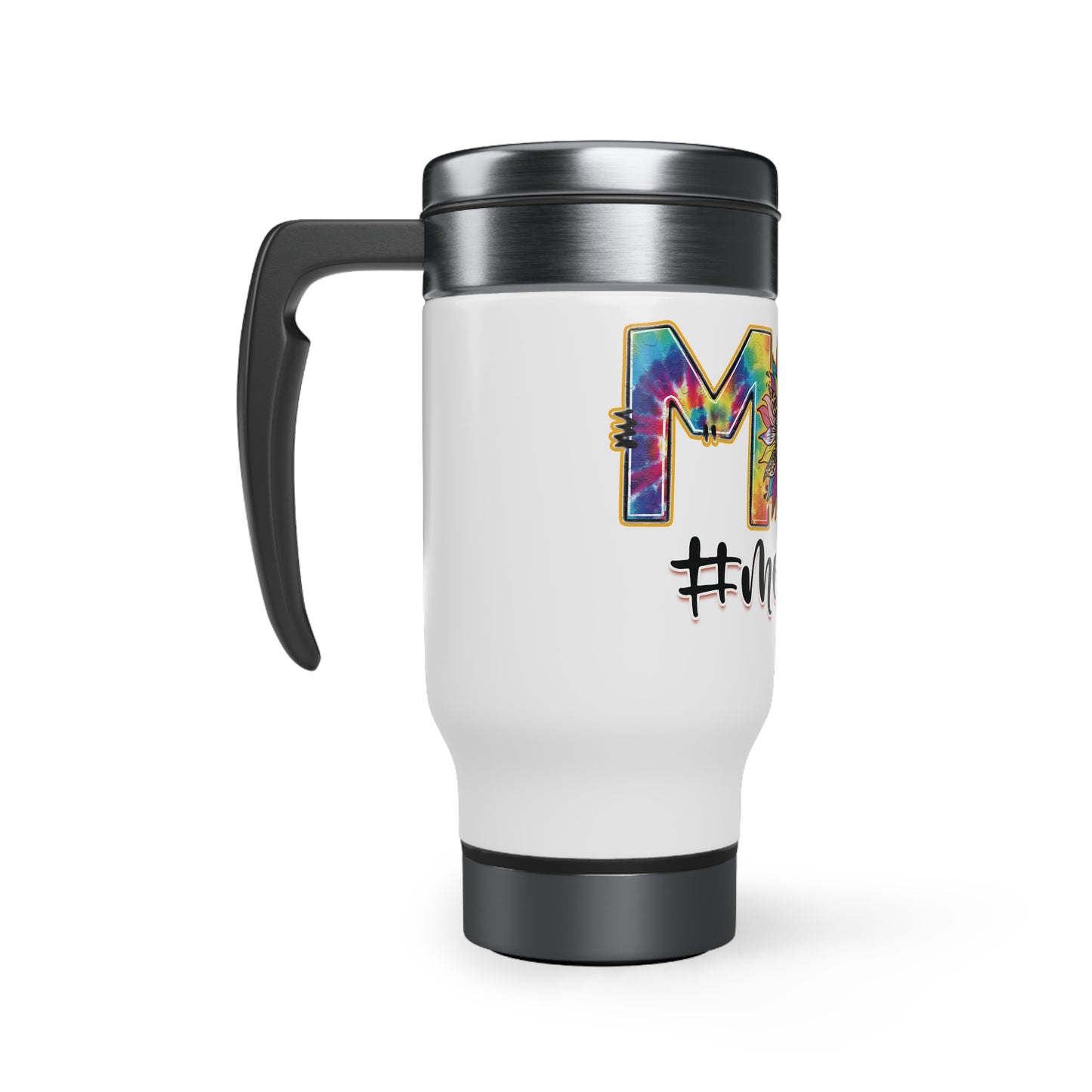#MOM LIFE Stainless Steel Travel Mug with Handle, 14oz