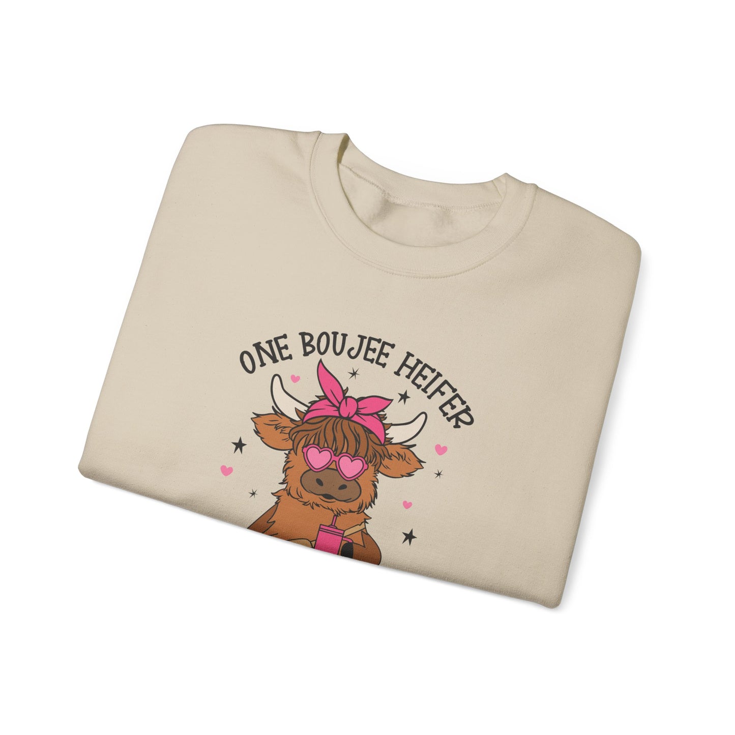 One Bougie Heifer, Unisex Heavy Blend™ Crewneck Sweatshirt