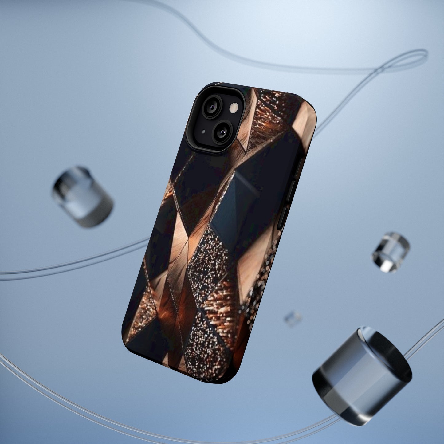 Black/Gold Print Impact-Resistant Cases
