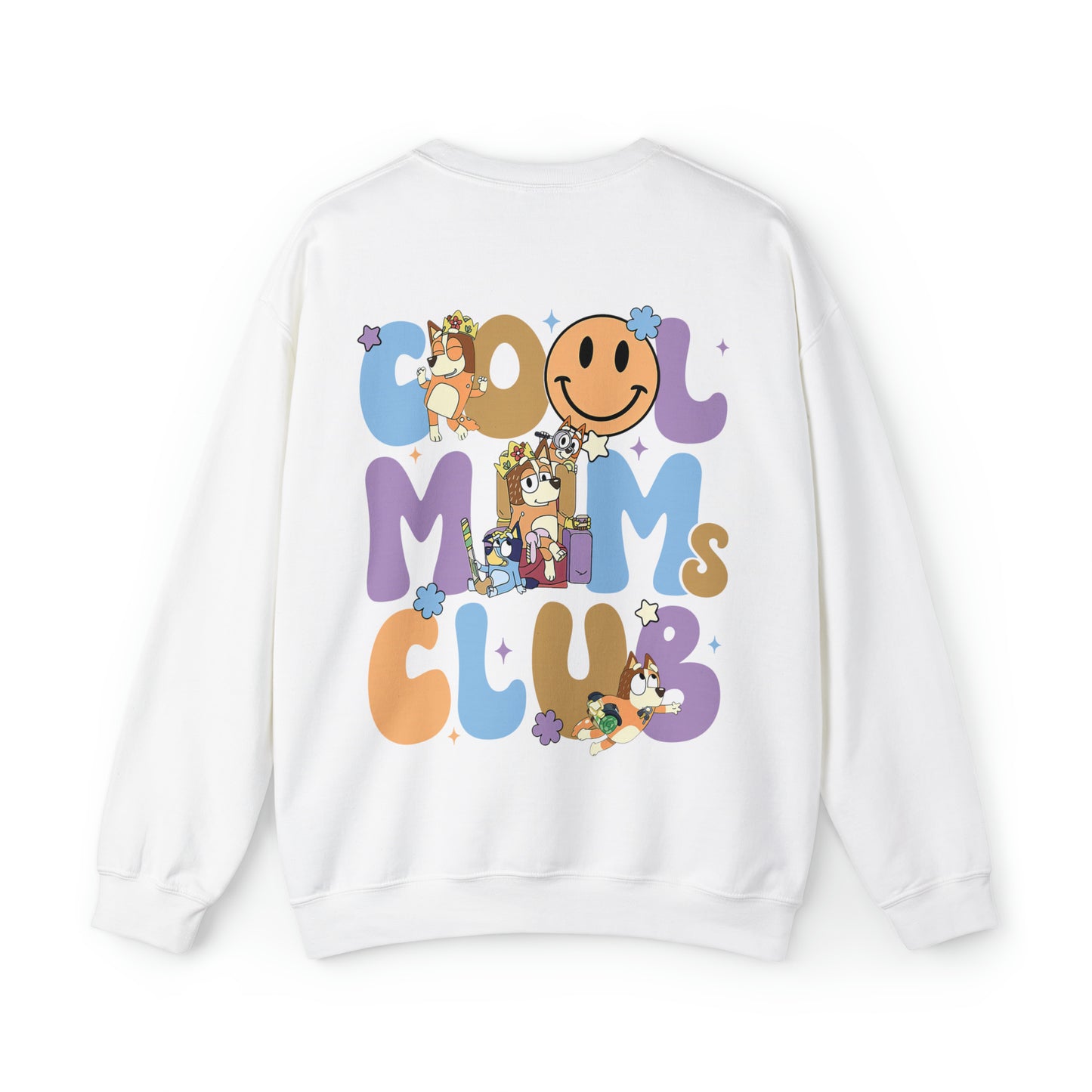 Cool Moms Club Bluey Print, Unisex Heavy Blend™ Crewneck Sweatshirt