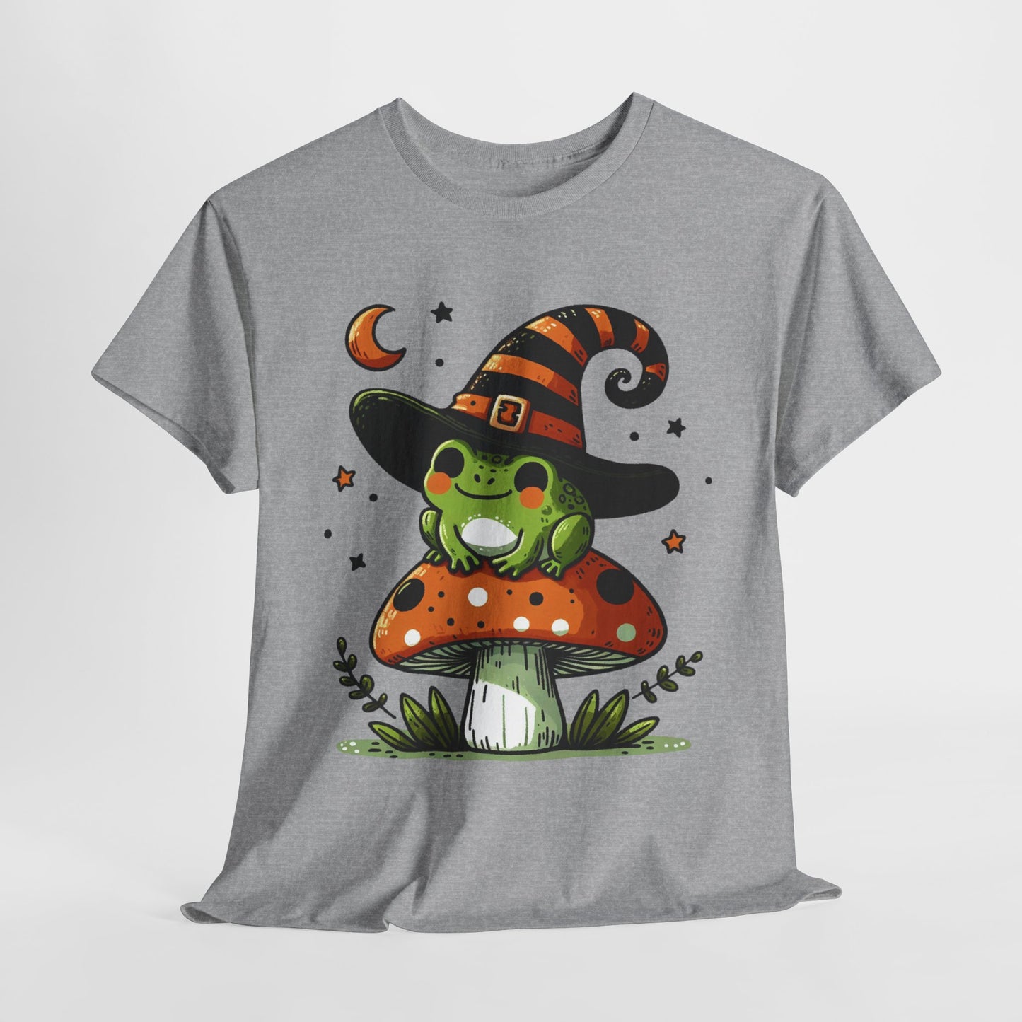Witchy Frog-Mushroom T-Shirt for Nature Lovers and Witches