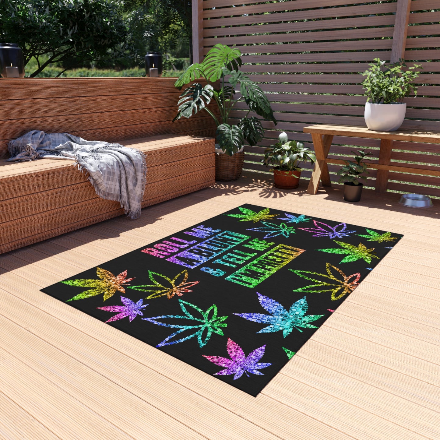 Roll Me One Print Outdoor Rug