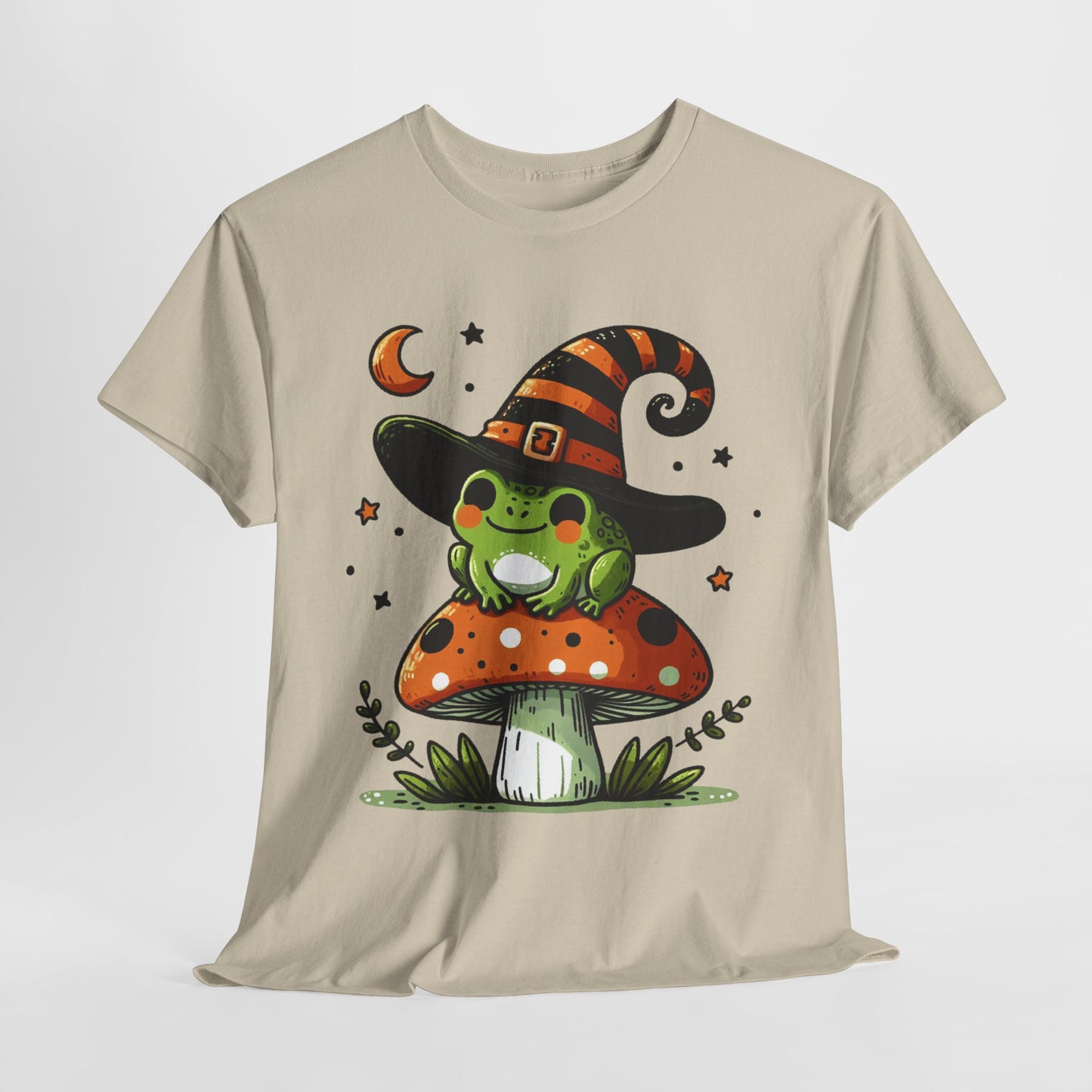 Witchy Frog-Mushroom T-Shirt for Nature Lovers and Witches