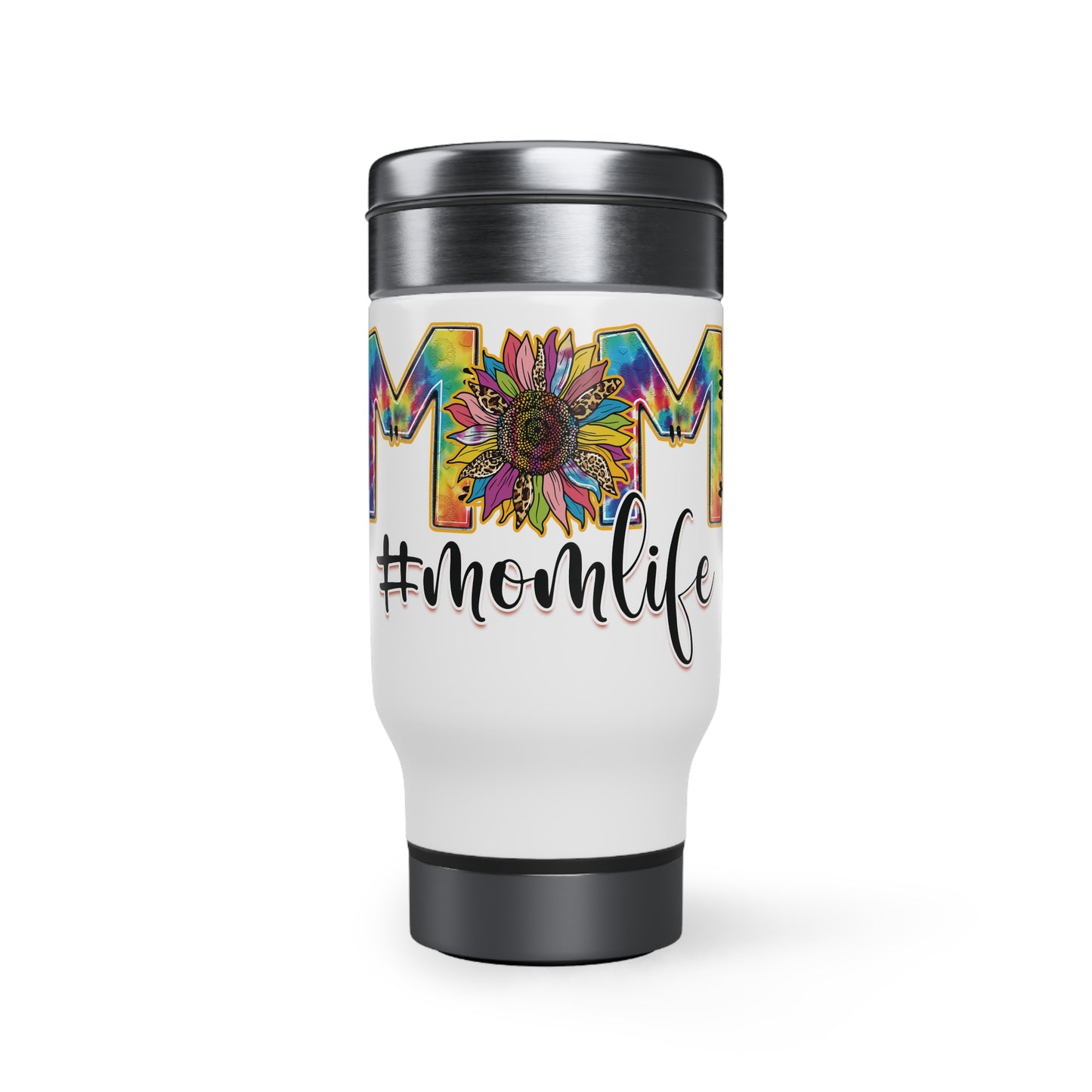 #MOM LIFE Stainless Steel Travel Mug with Handle, 14oz