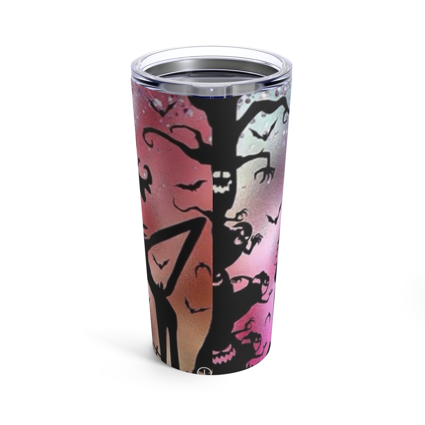 Jack and Sally, Skinny Steel Tumbler with Straw, 20oz