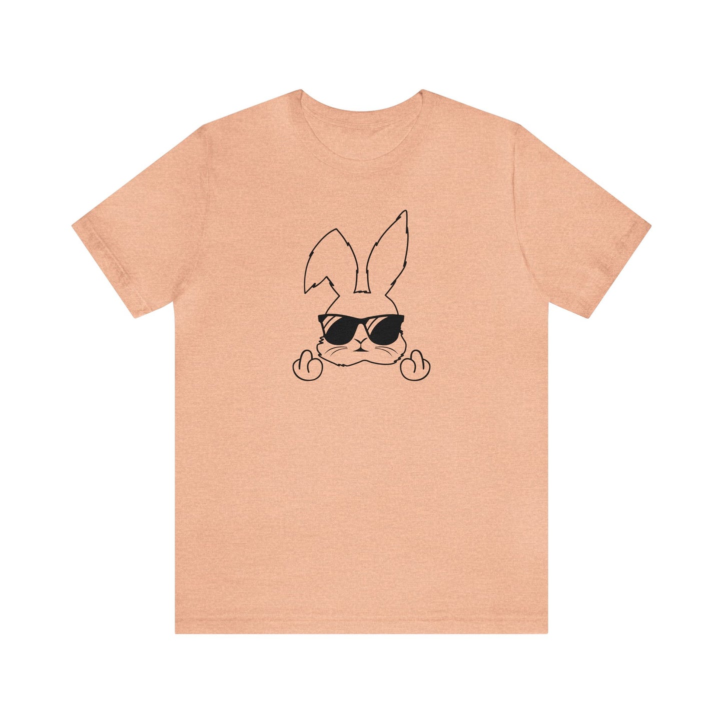 Flipping Bunny Print Jersey Short Sleeve Tee