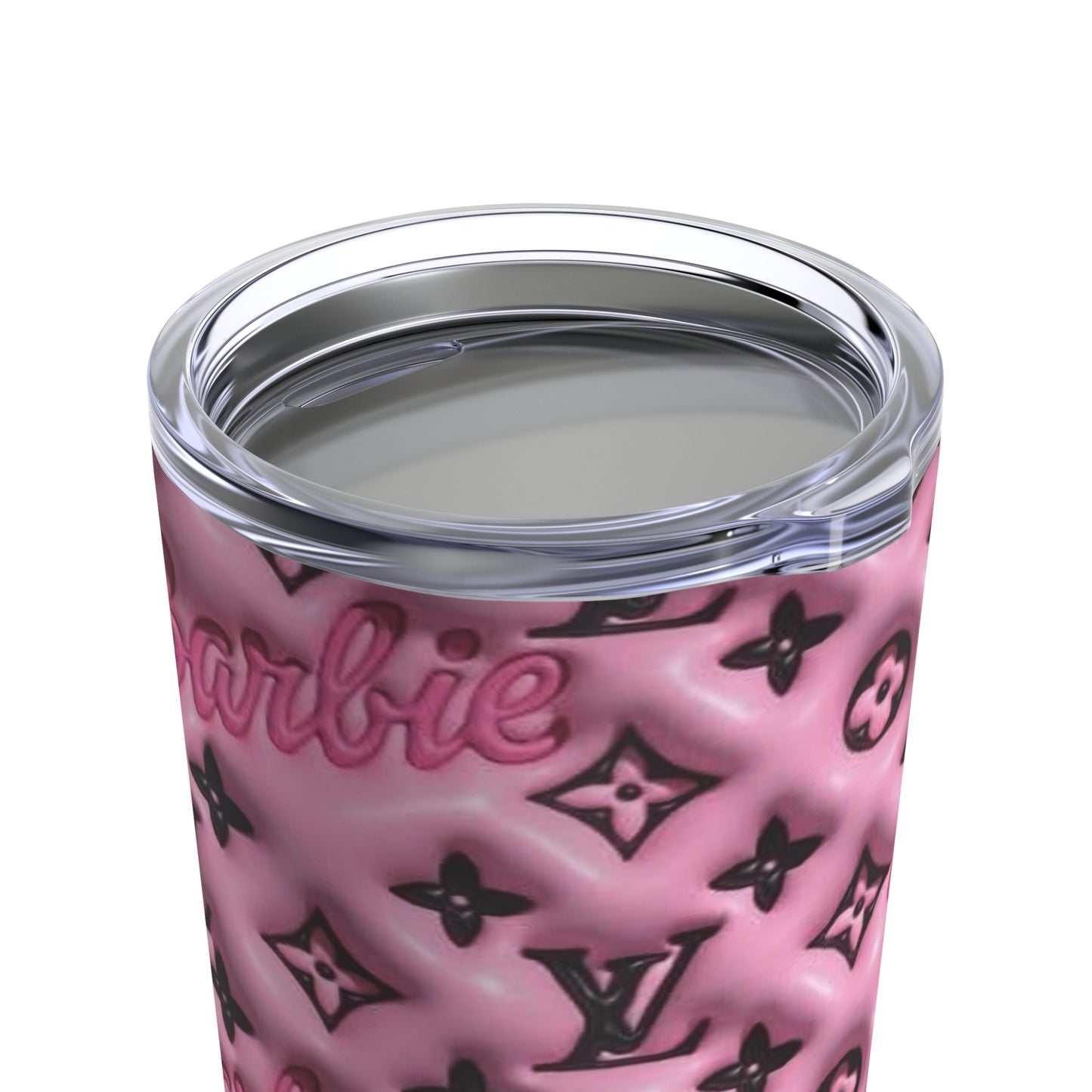 Pink Barbie Print, Skinny Steel Tumbler with Straw, 20oz