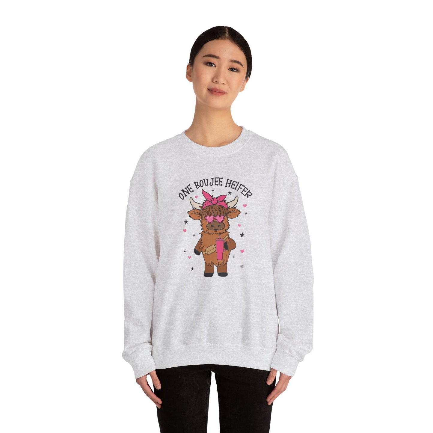 One Bougie Heifer, Unisex Heavy Blend™ Crewneck Sweatshirt