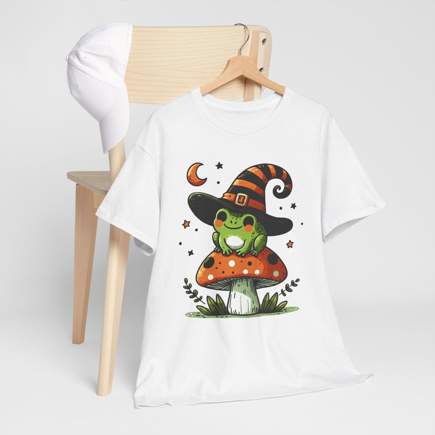 Witchy Frog-Mushroom T-Shirt for Nature Lovers and Witches