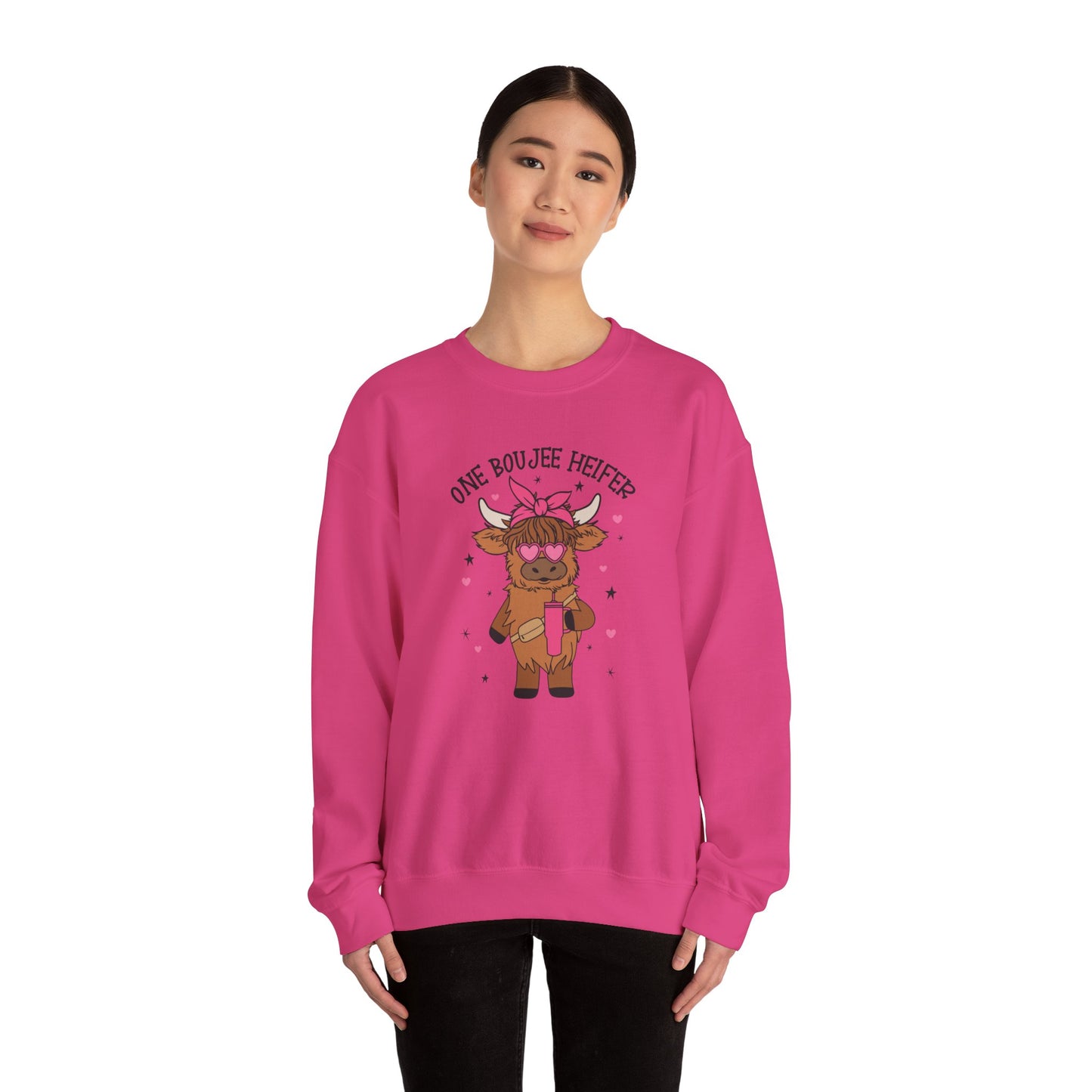 One Bougie Heifer, Unisex Heavy Blend™ Crewneck Sweatshirt