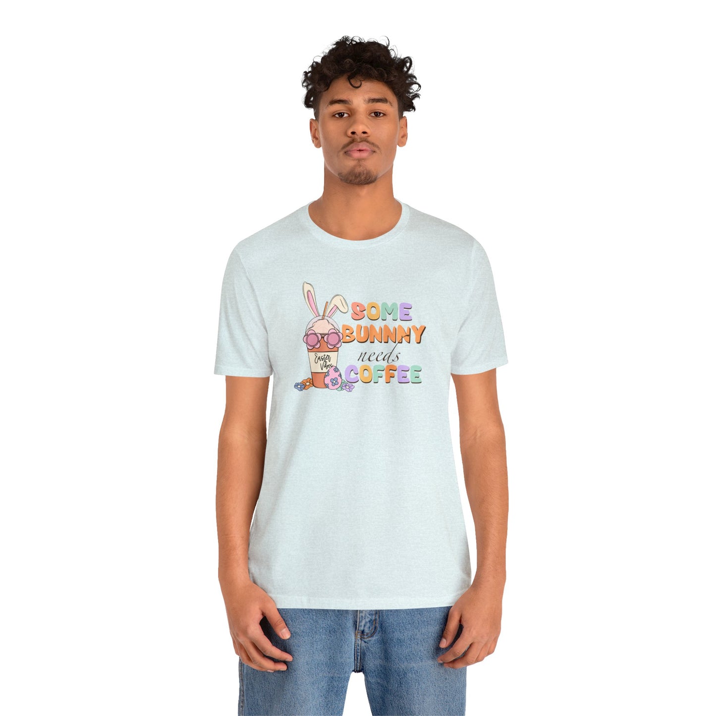 Some Bunny Needs Coffee Print Jersey Short Sleeve Tee