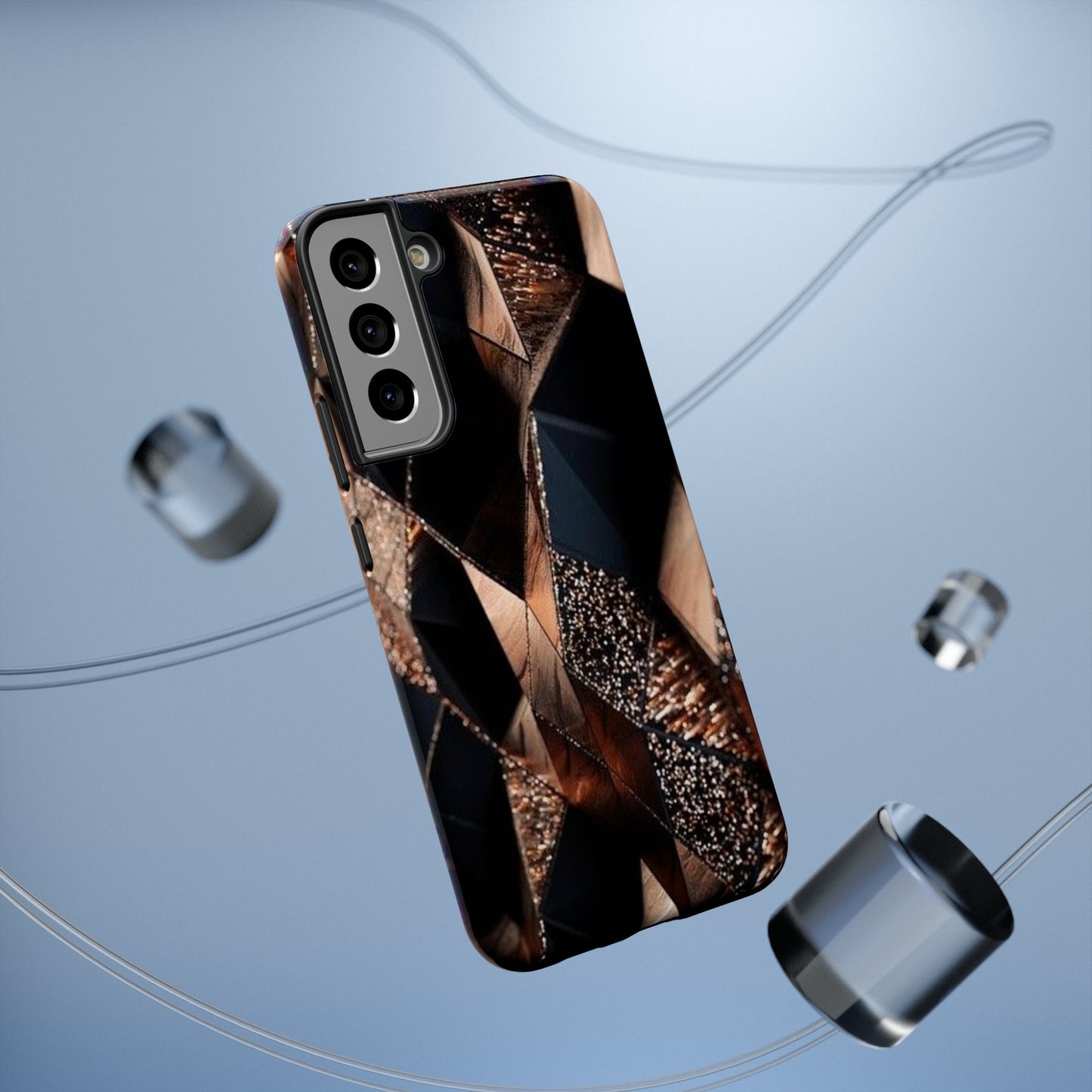 Black/Gold Print Impact-Resistant Cases