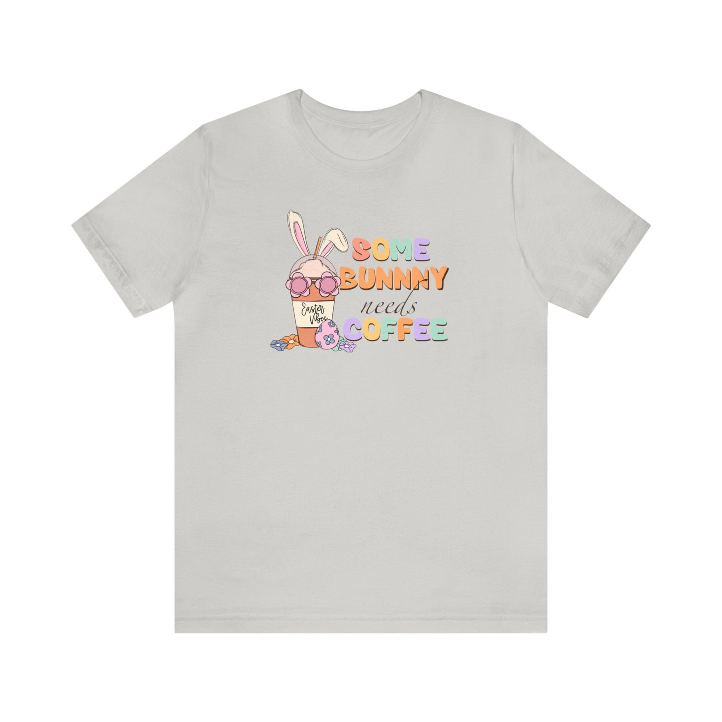 Some Bunny Needs Coffee Print Jersey Short Sleeve Tee