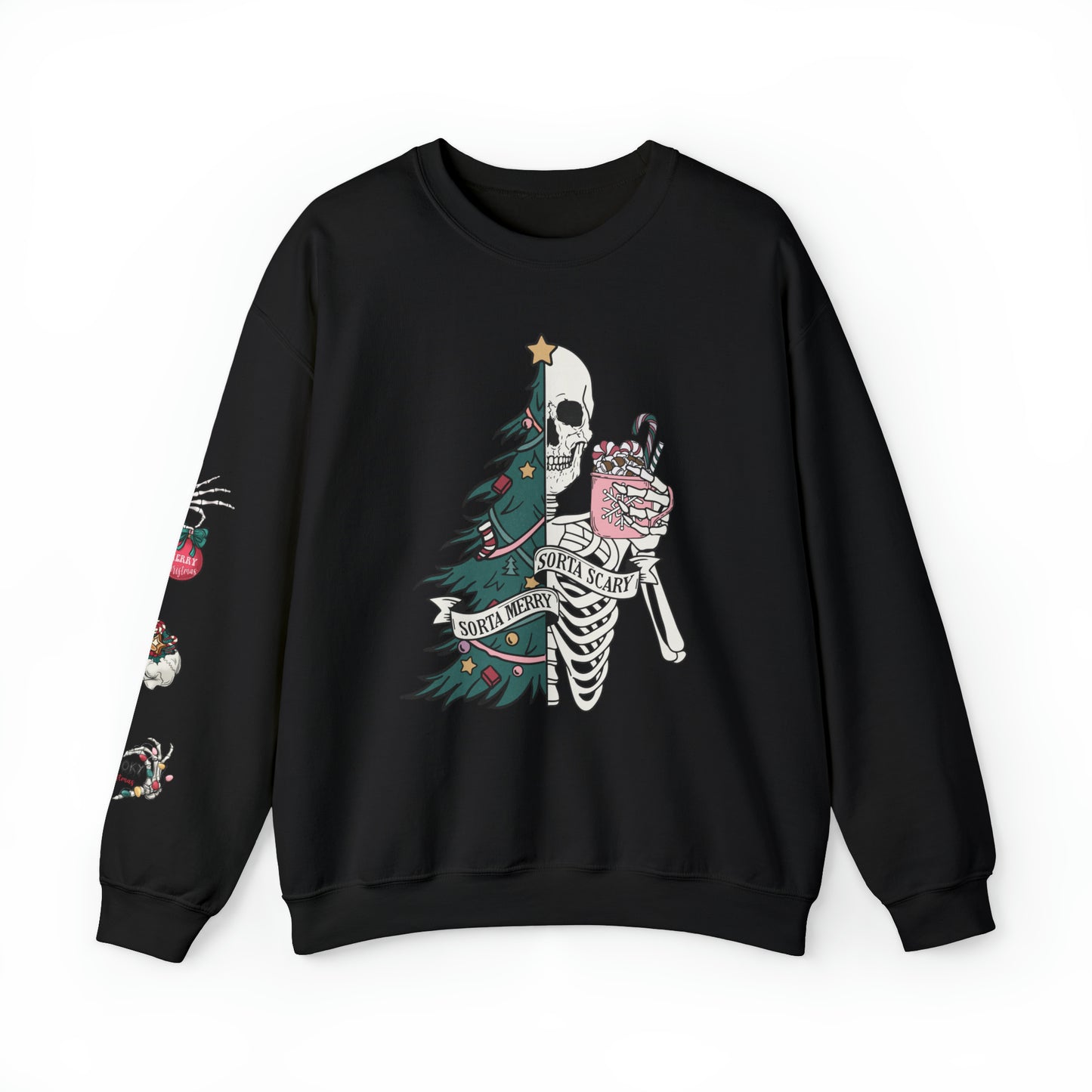Kinda Merry Kinda Scary, Unisex Heavy Blend™ Crewneck Sweatshirt