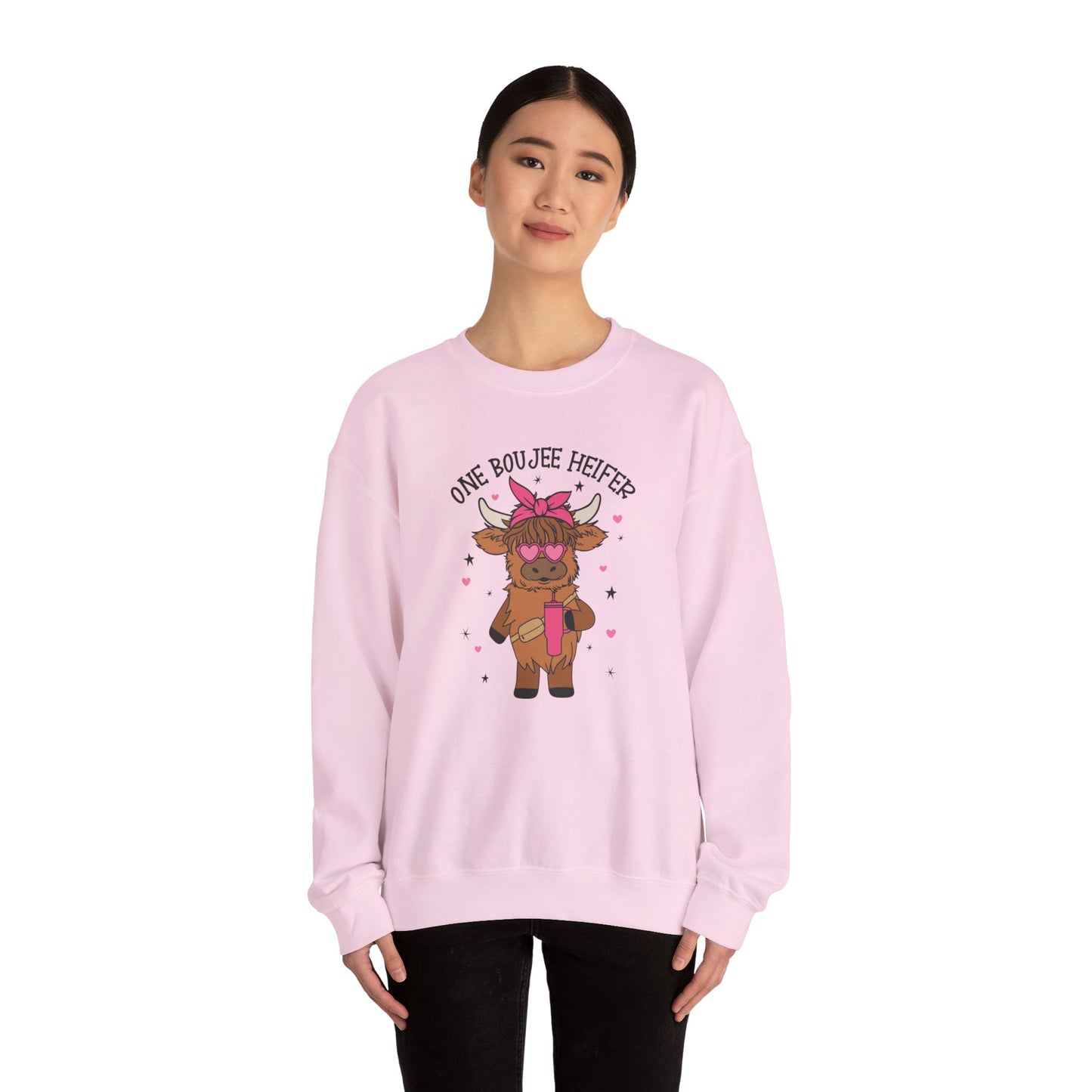 One Bougie Heifer, Unisex Heavy Blend™ Crewneck Sweatshirt