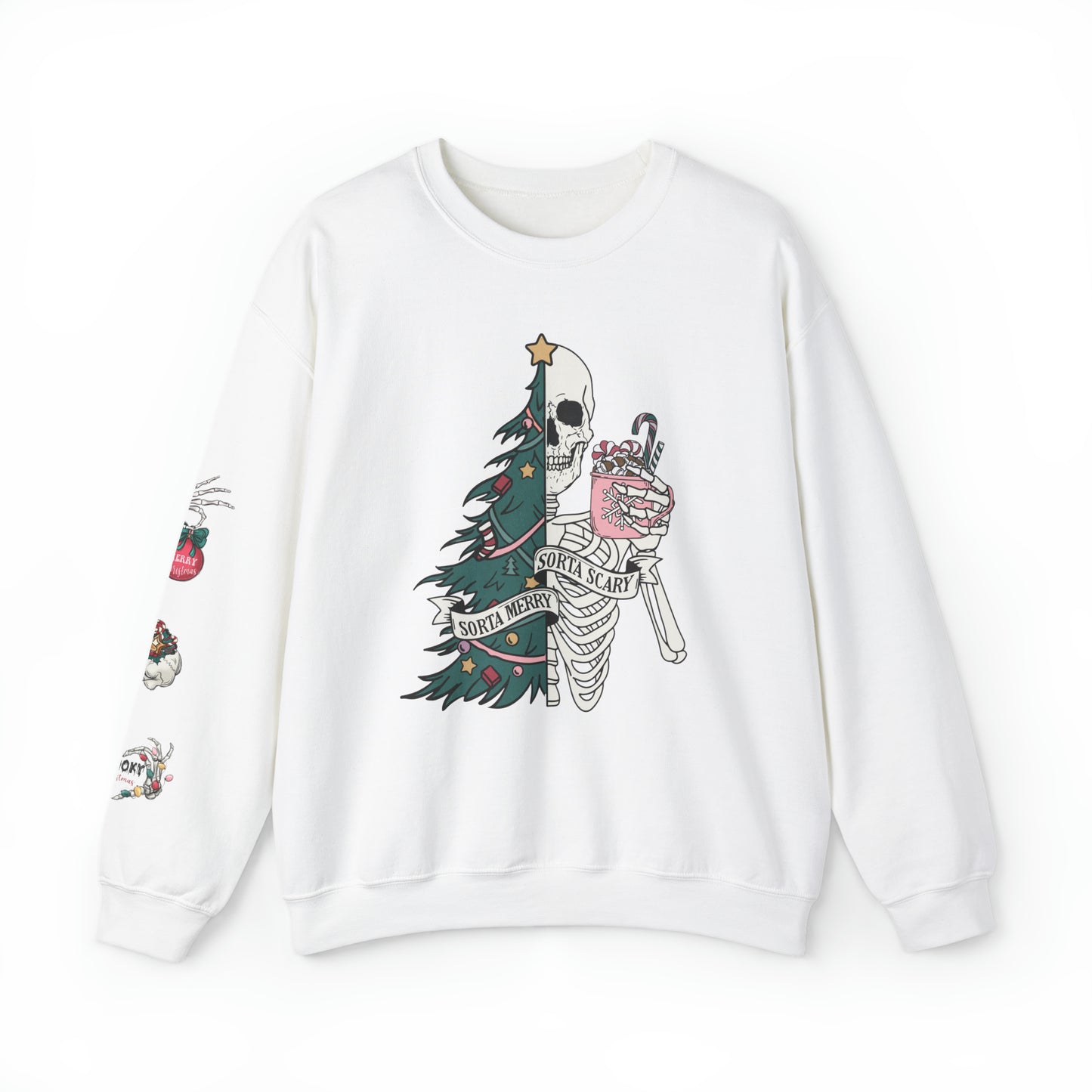 Kinda Merry Kinda Scary, Unisex Heavy Blend™ Crewneck Sweatshirt