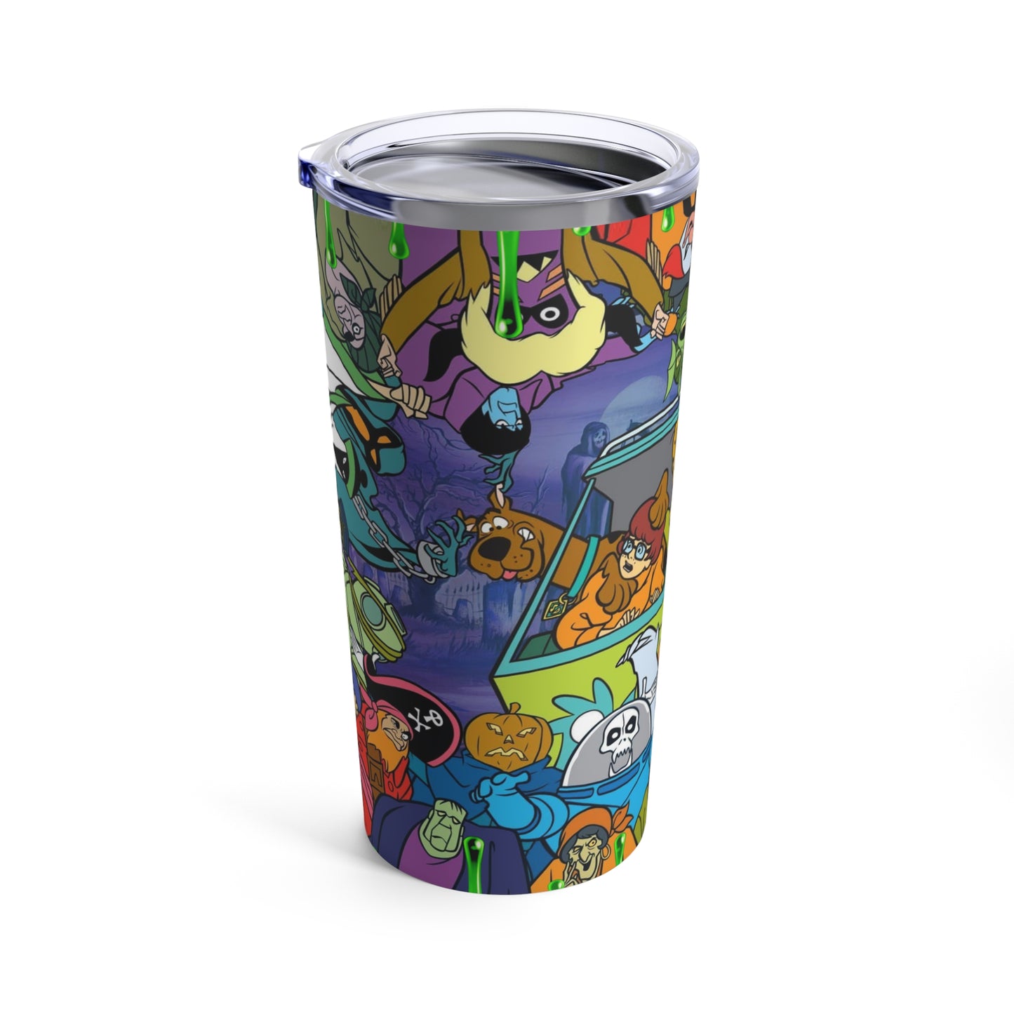 Mystery Machine Scooby Doo Skinny Steel Tumbler with Straw, 20oz