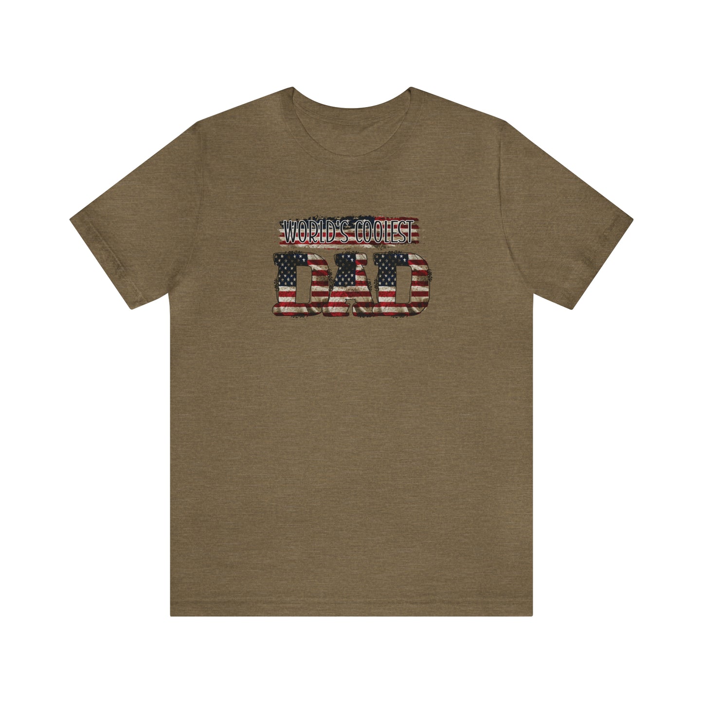 Worlds Coolest Dad Print Jersey Short Sleeve Tee