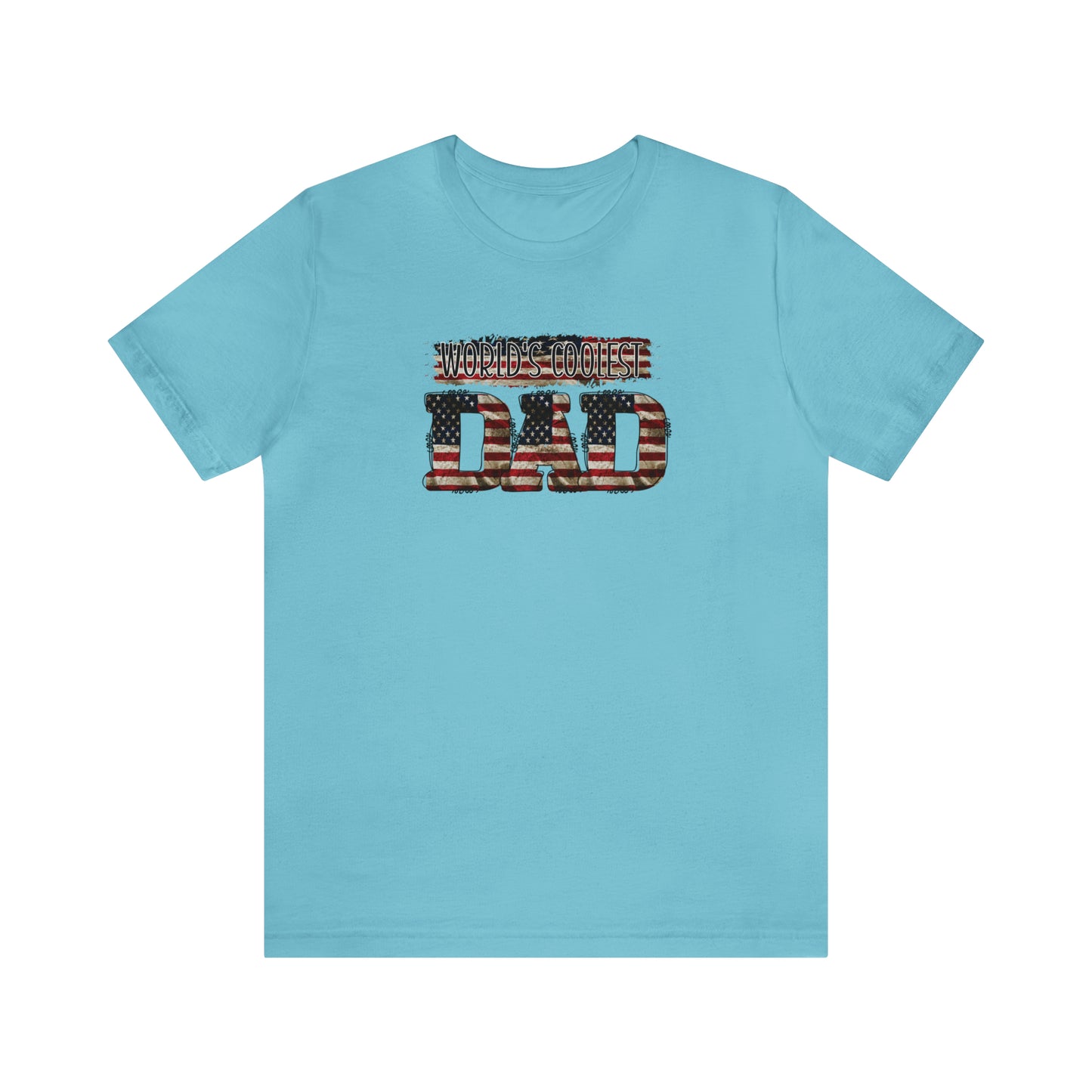 Worlds Coolest Dad Print Jersey Short Sleeve Tee