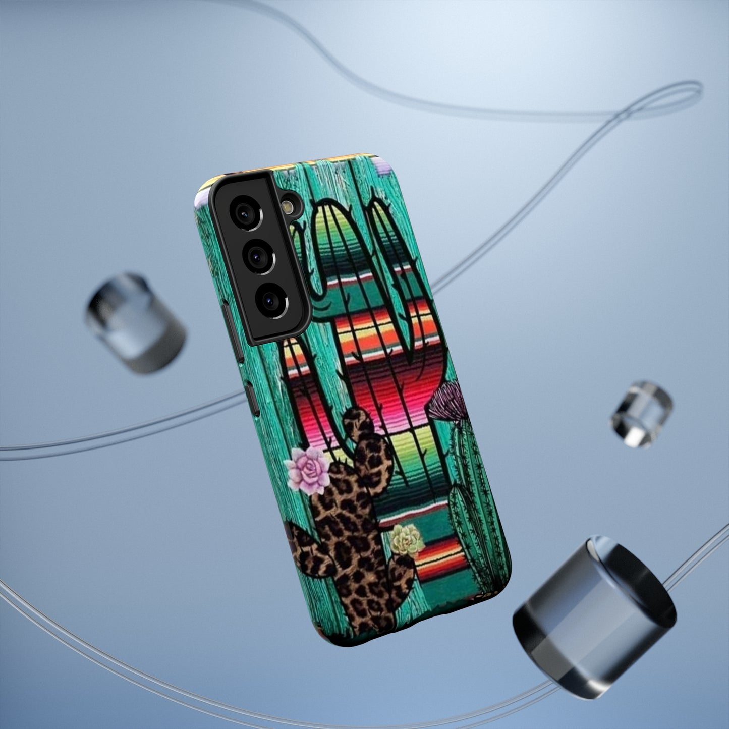 Three Cactus Print Impact-Resistant Cases