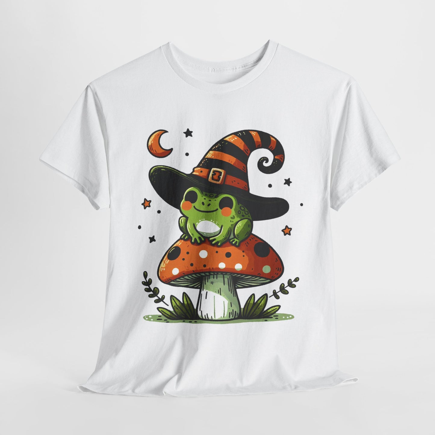 Witchy Frog-Mushroom T-Shirt for Nature Lovers and Witches
