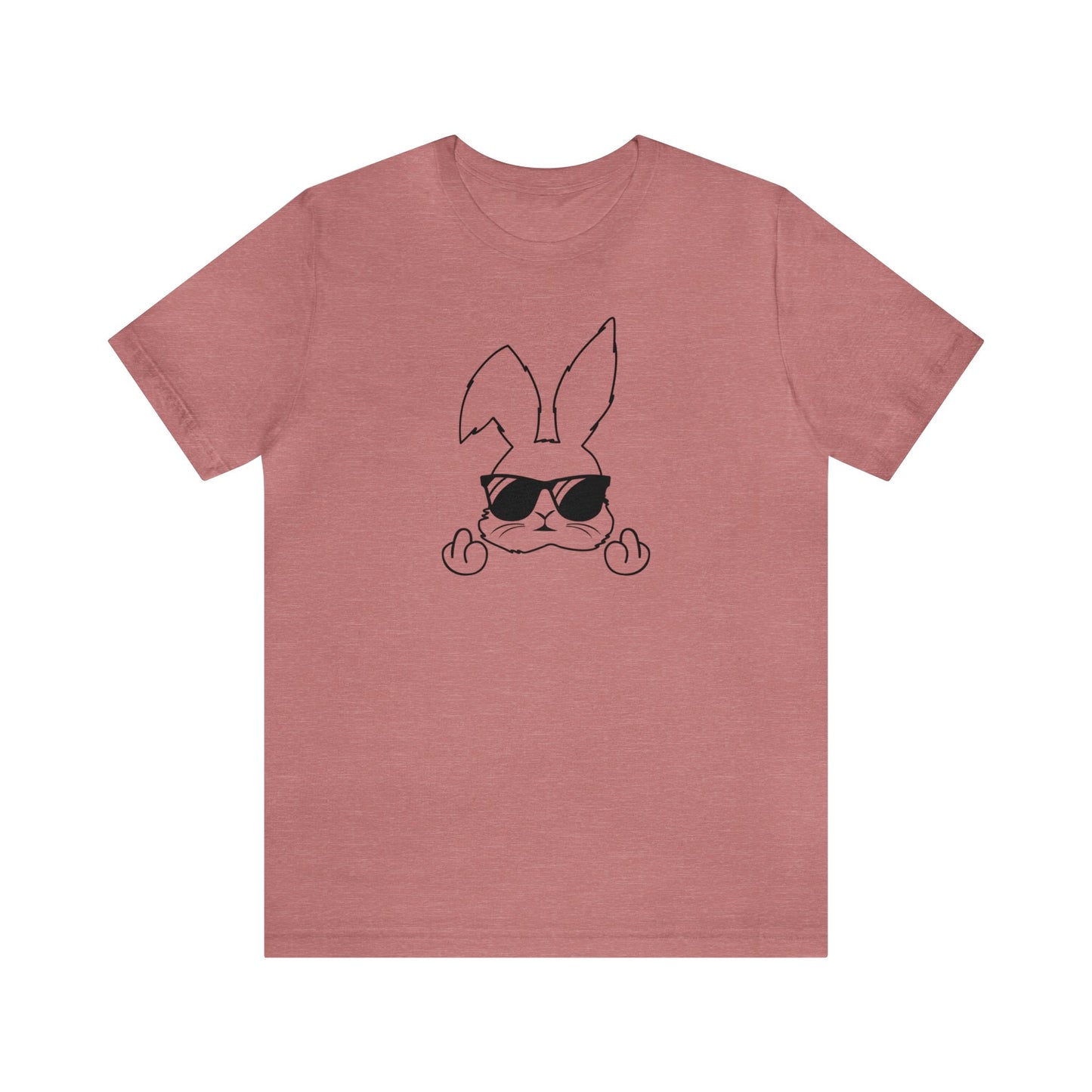 Flipping Bunny Print Jersey Short Sleeve Tee