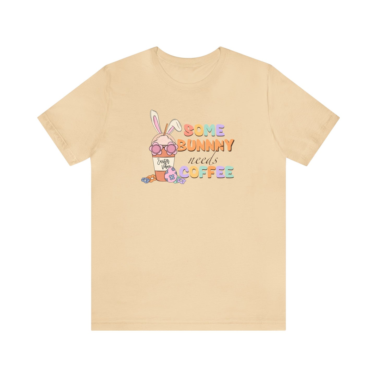 Some Bunny Needs Coffee Print Jersey Short Sleeve Tee