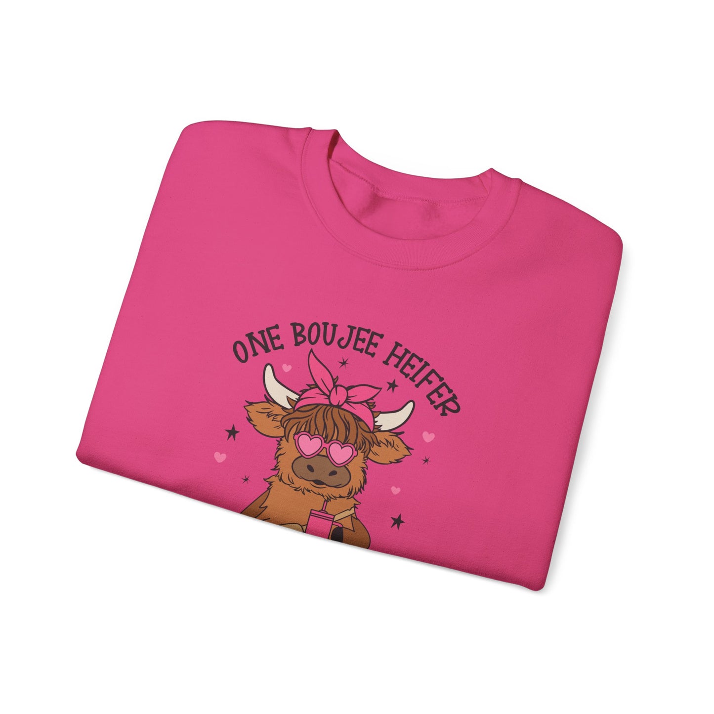 One Bougie Heifer, Unisex Heavy Blend™ Crewneck Sweatshirt