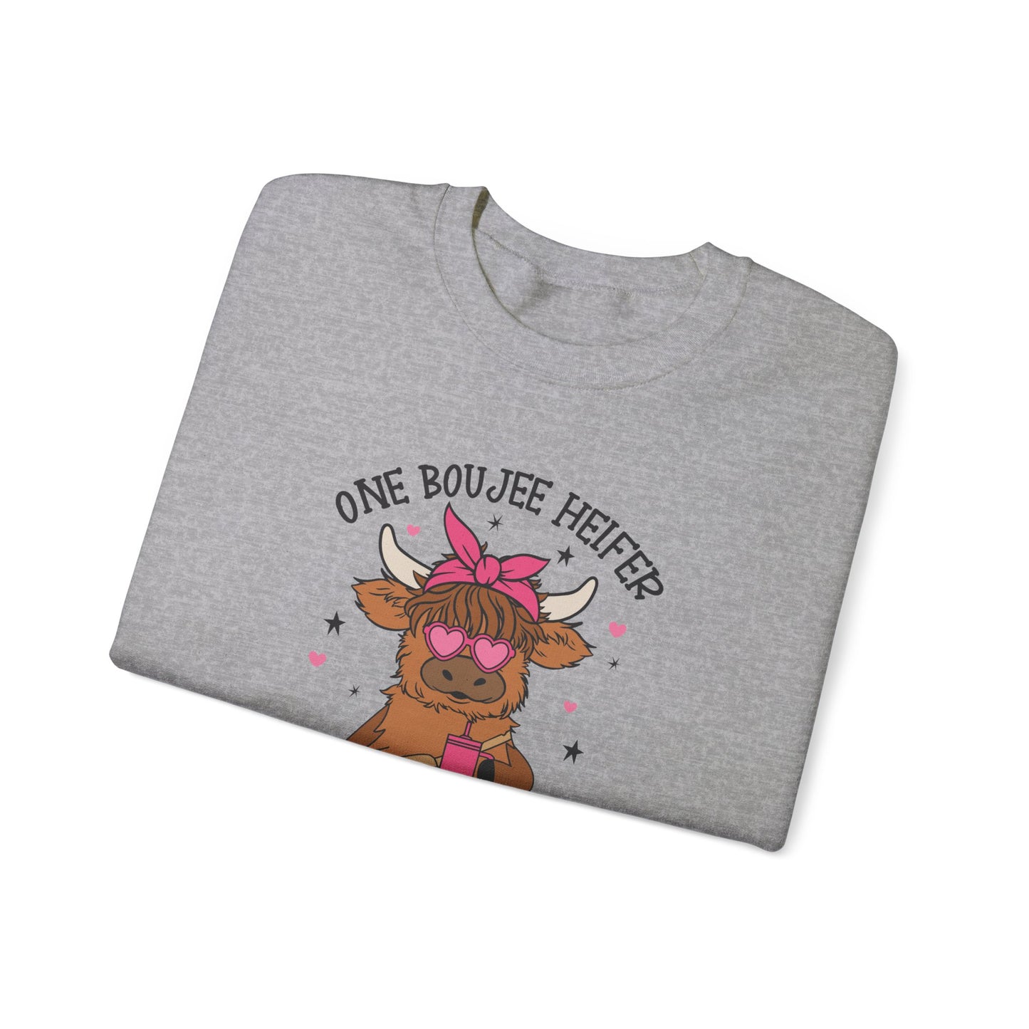 One Bougie Heifer, Unisex Heavy Blend™ Crewneck Sweatshirt
