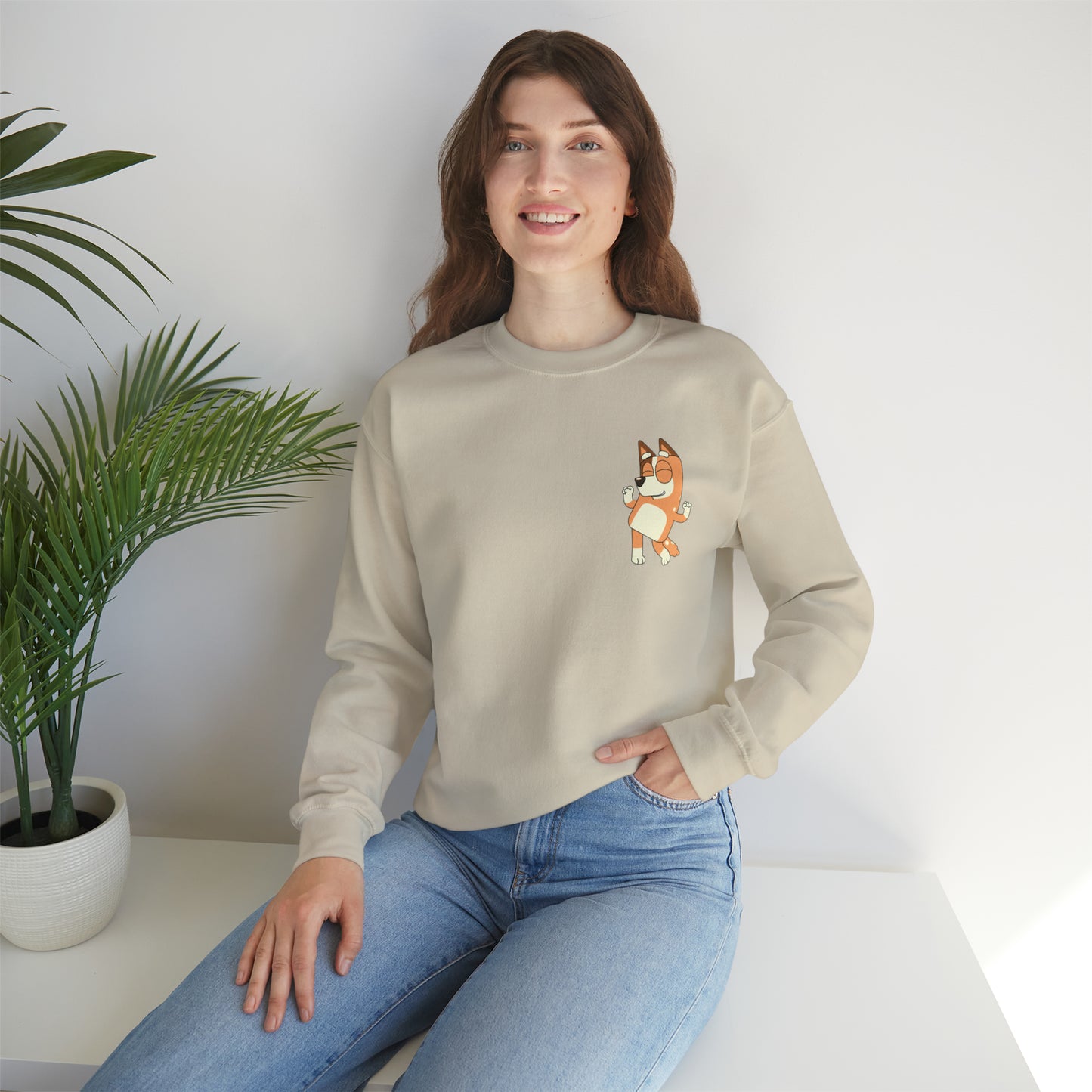 Cool Moms Club Bluey Print, Unisex Heavy Blend™ Crewneck Sweatshirt