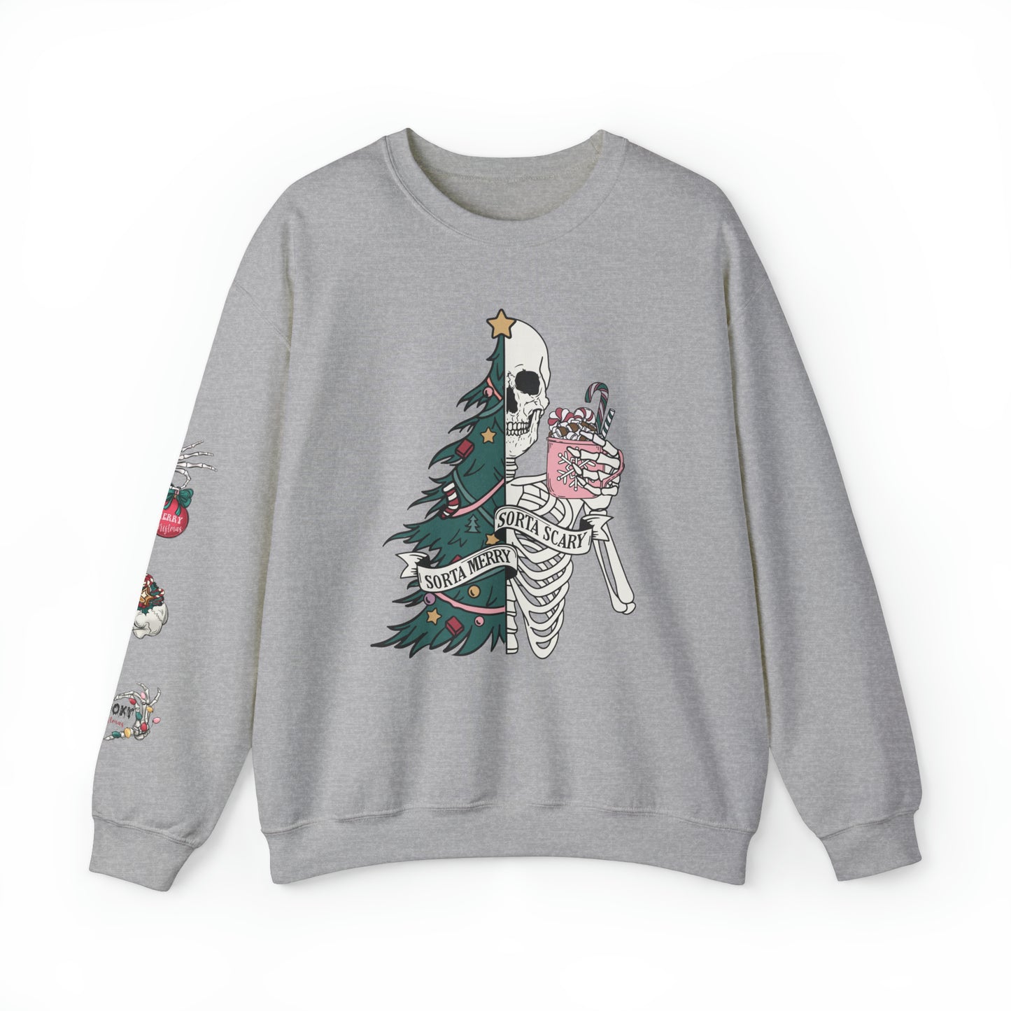 Kinda Merry Kinda Scary, Unisex Heavy Blend™ Crewneck Sweatshirt