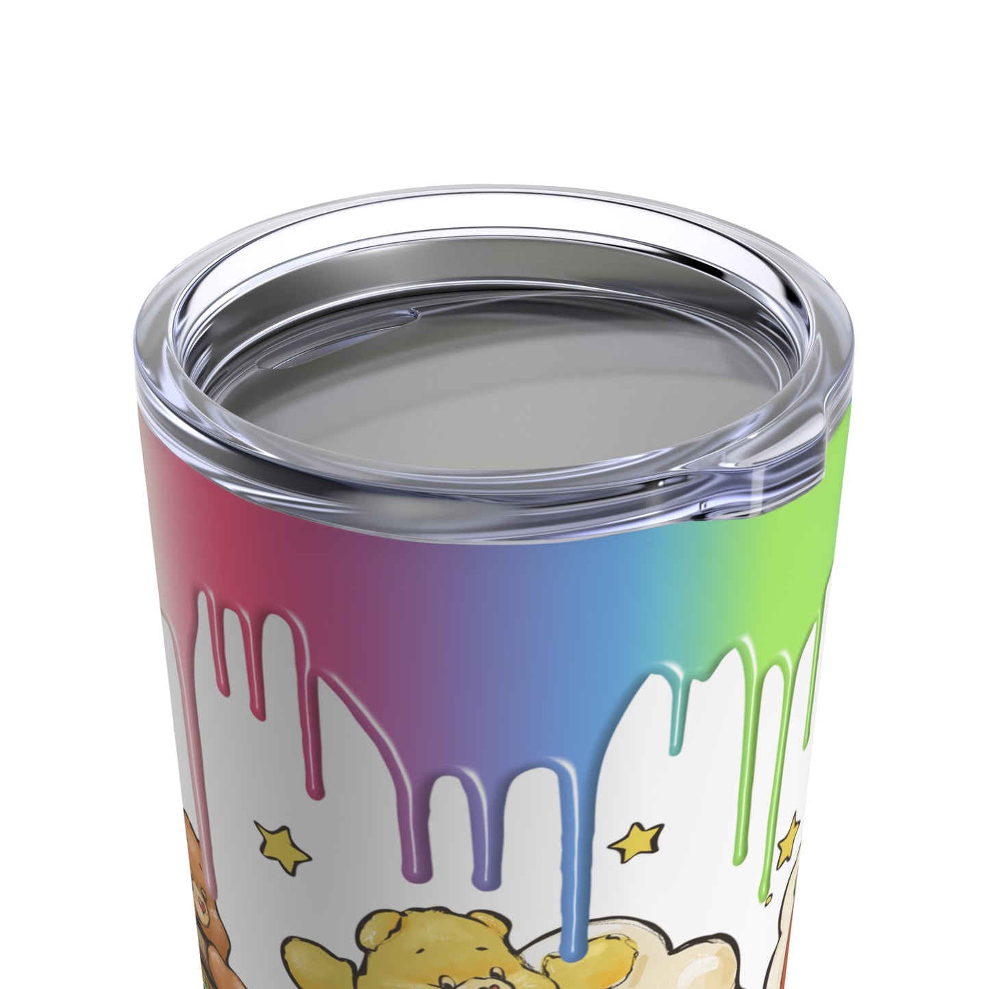 Care Bears Print, Skinny Steel Tumbler with Straw, 20oz