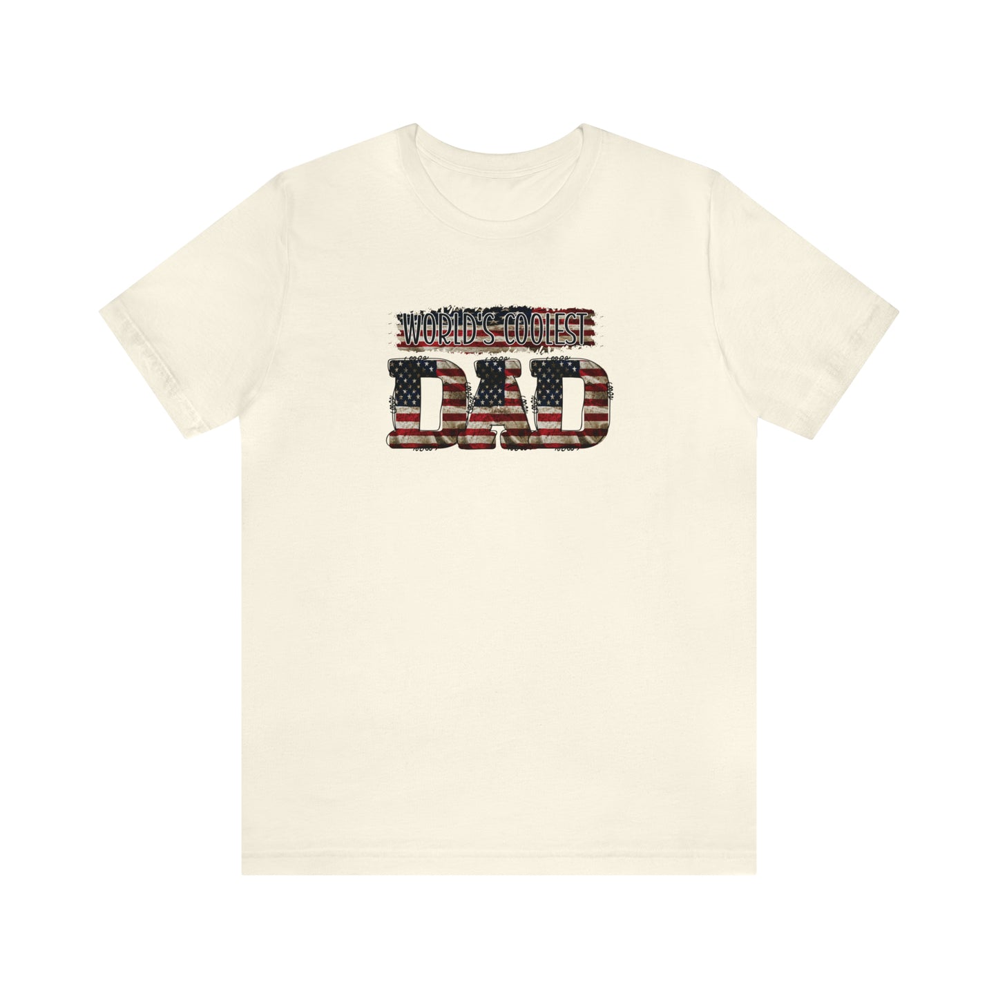 Worlds Coolest Dad Print Jersey Short Sleeve Tee