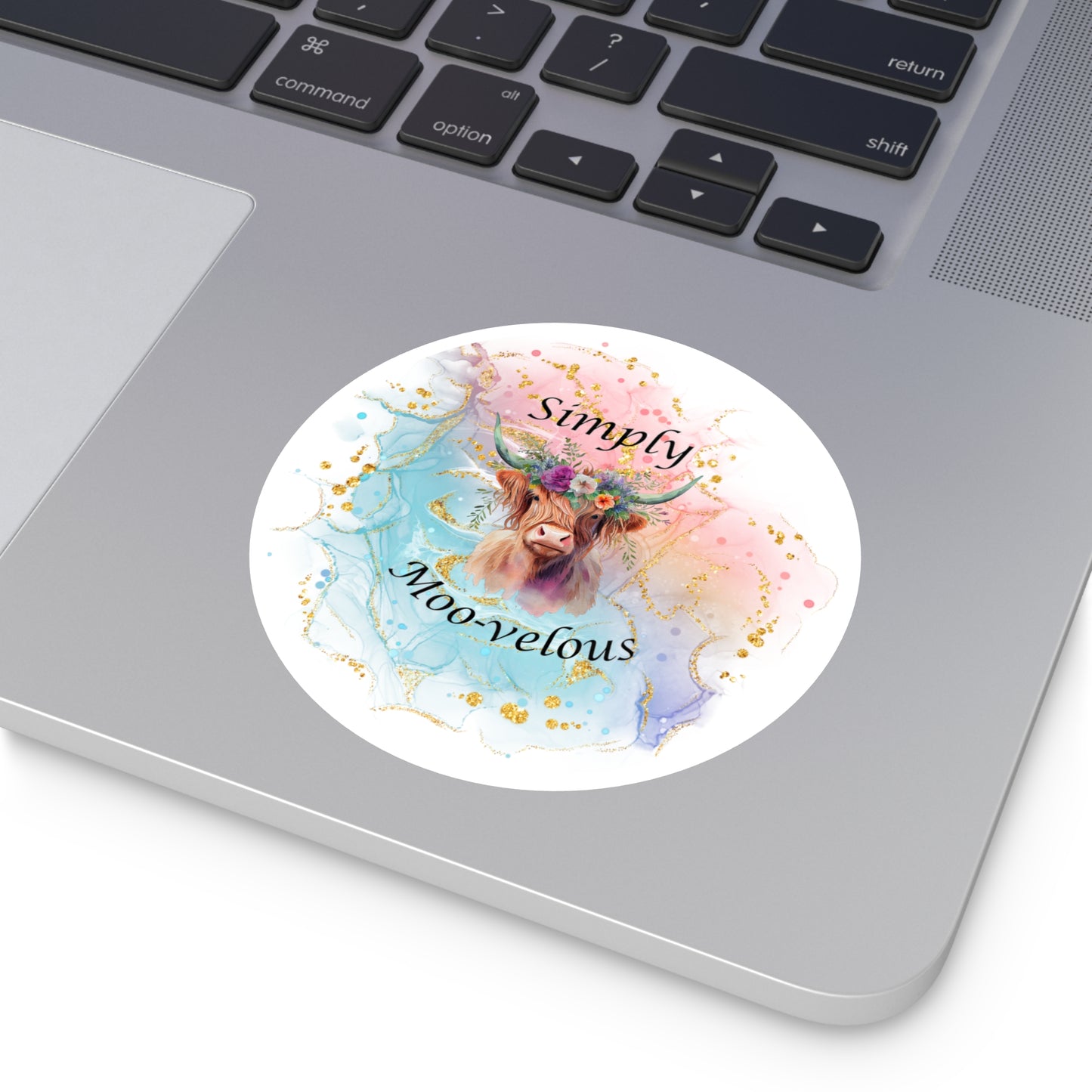 Simply Moo-Velous, Round Stickers, IndoorOutdoor