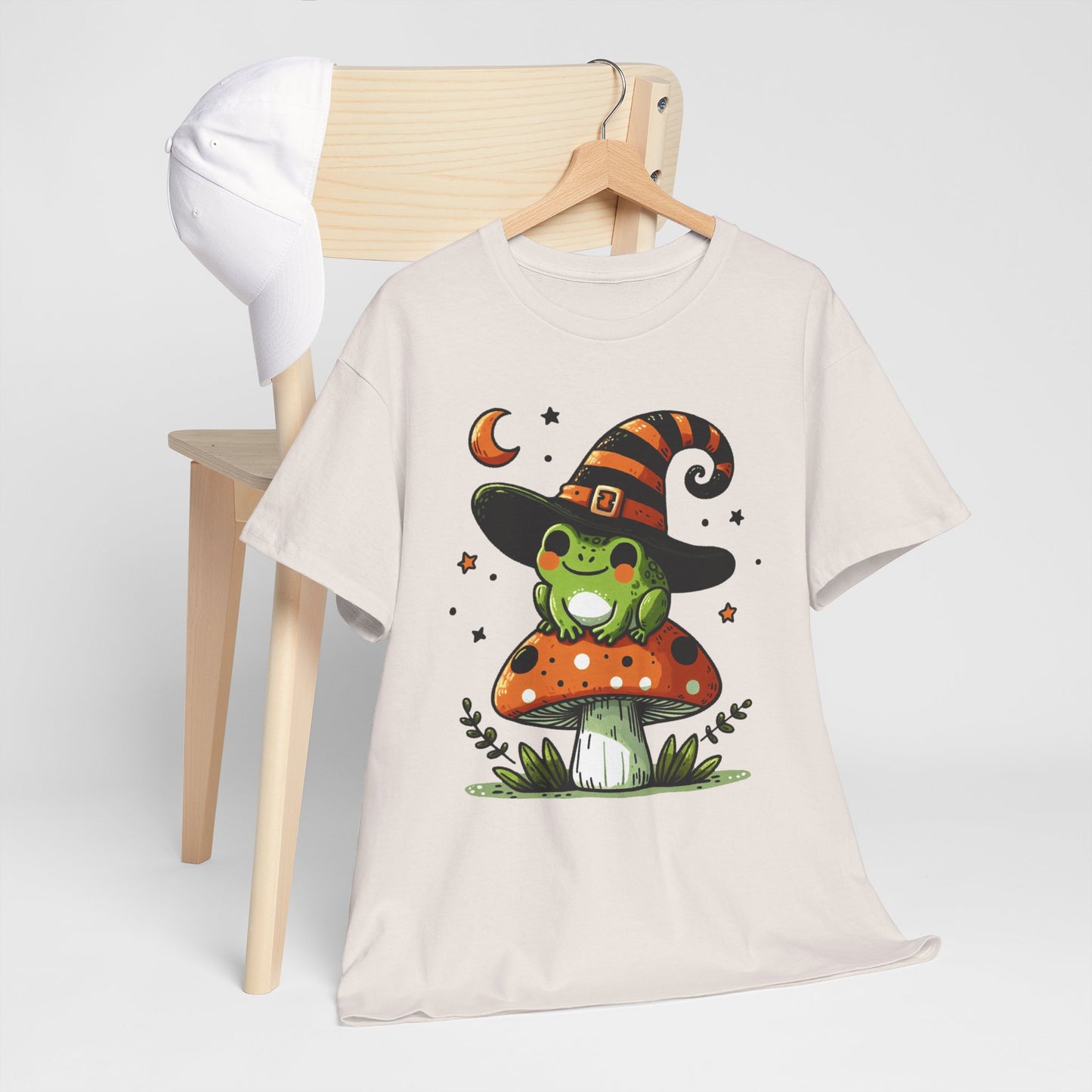 Witchy Frog-Mushroom T-Shirt for Nature Lovers and Witches