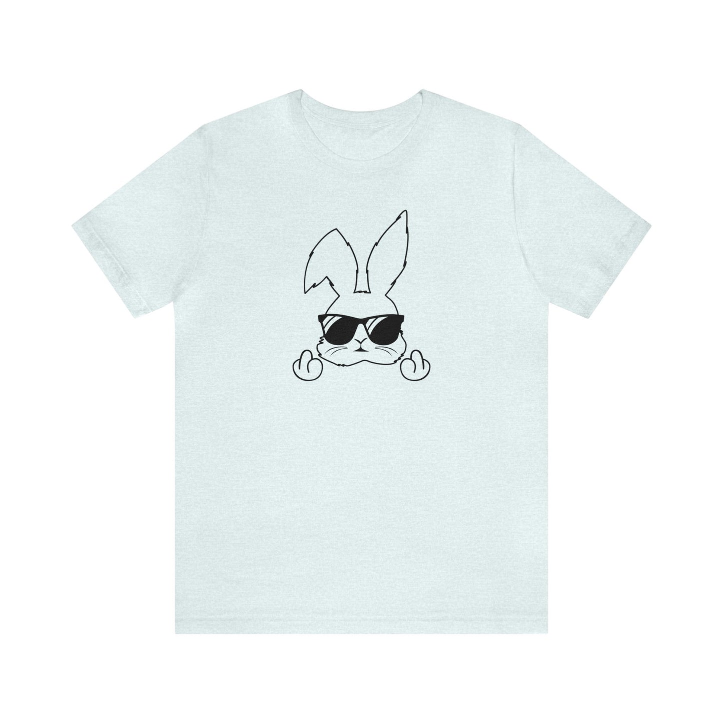 Flipping Bunny Print Jersey Short Sleeve Tee