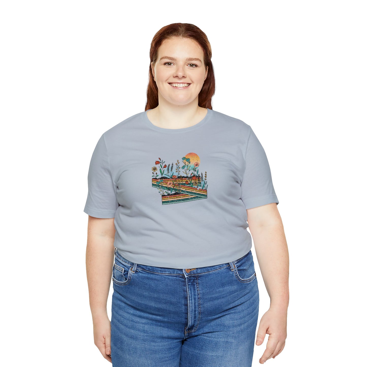 Retro Highway Print Jersey Short Sleeve Tee