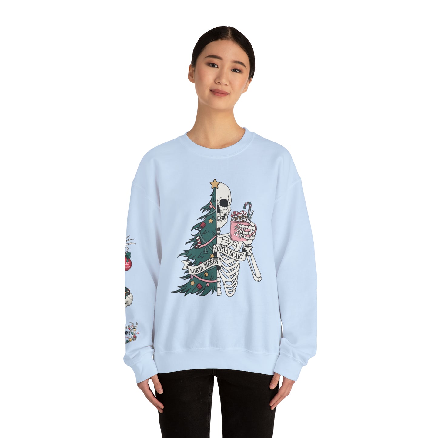 Kinda Merry Kinda Scary, Unisex Heavy Blend™ Crewneck Sweatshirt