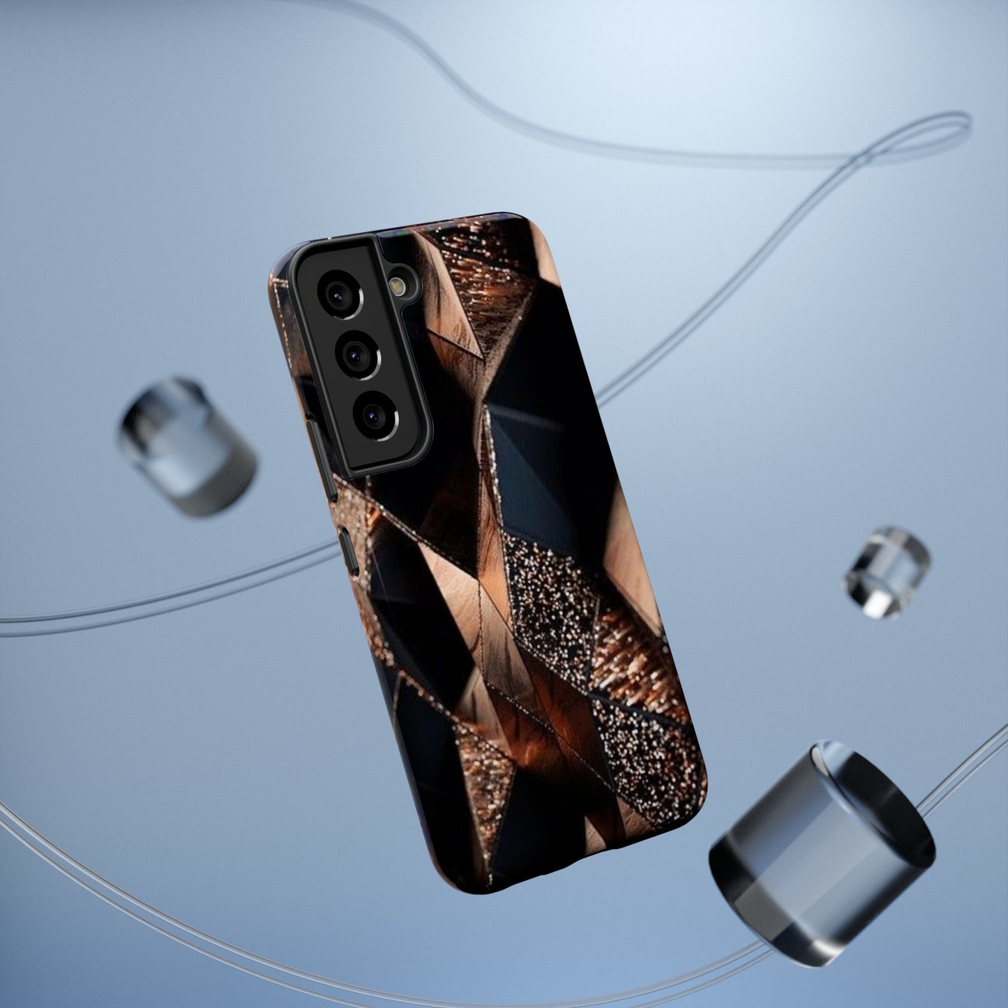 Black/Gold Print Impact-Resistant Cases