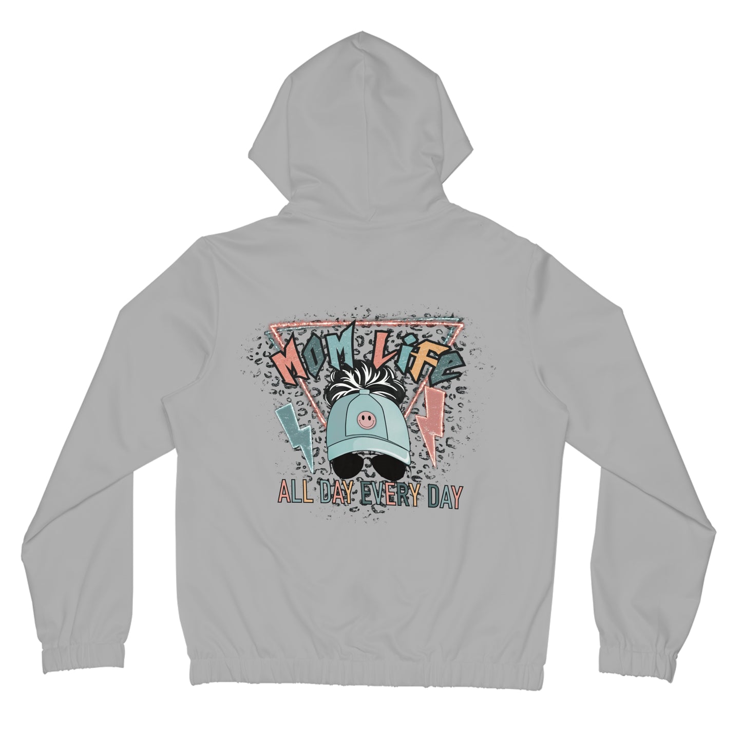 Mom Life Print Women Full-Zip Hoodie (AOP)