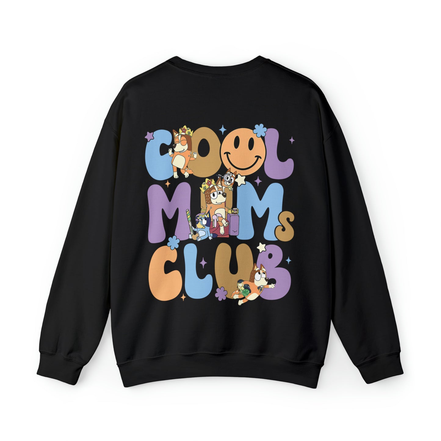 Cool Moms Club Bluey Print, Unisex Heavy Blend™ Crewneck Sweatshirt