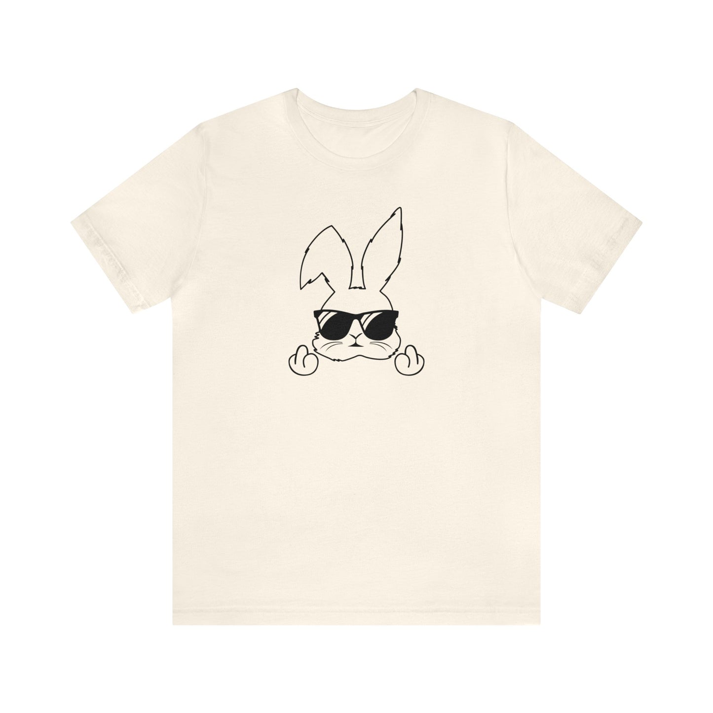 Flipping Bunny Print Jersey Short Sleeve Tee