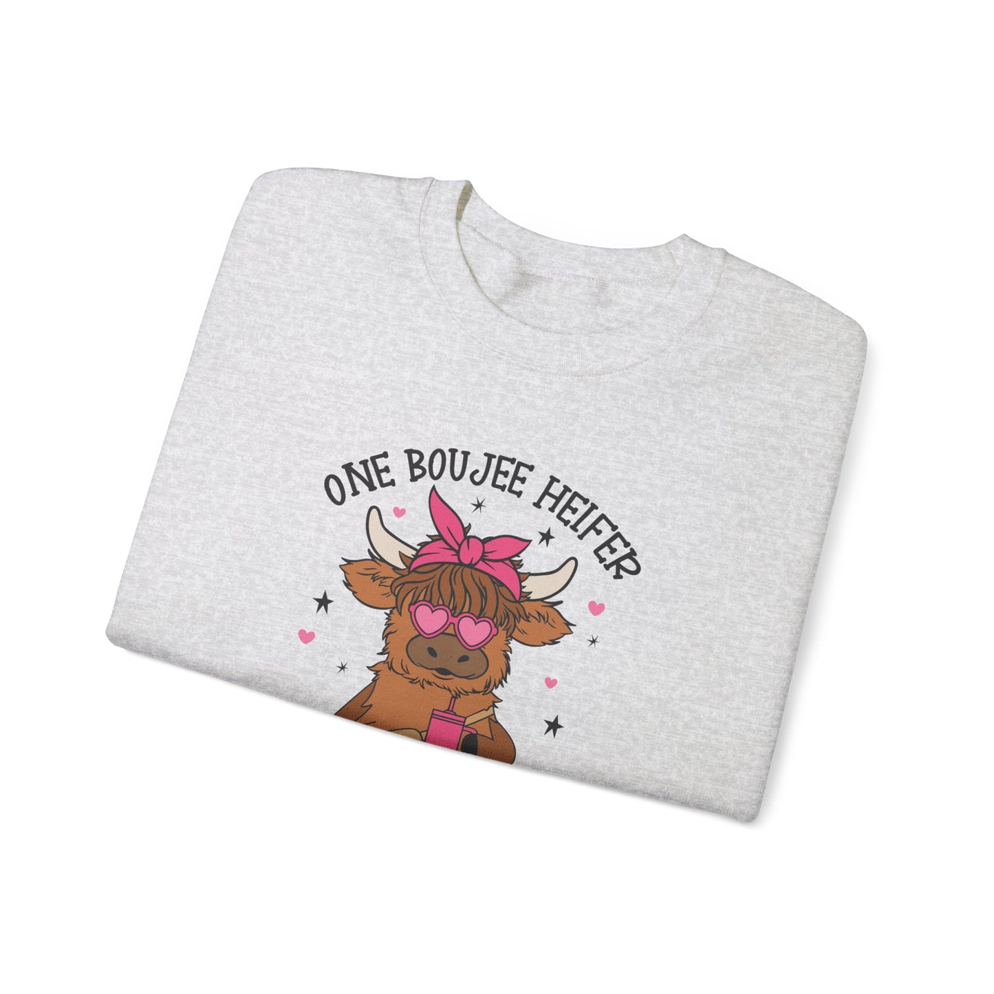 One Bougie Heifer, Unisex Heavy Blend™ Crewneck Sweatshirt